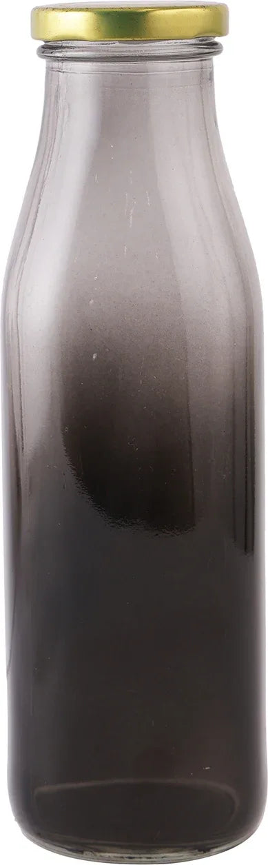 Smoke Ombre Glass Juice Bottle in Multi Colour dimensions