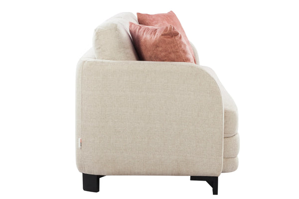 Grace Fabric 4 Seater Sofa Beige dimensions