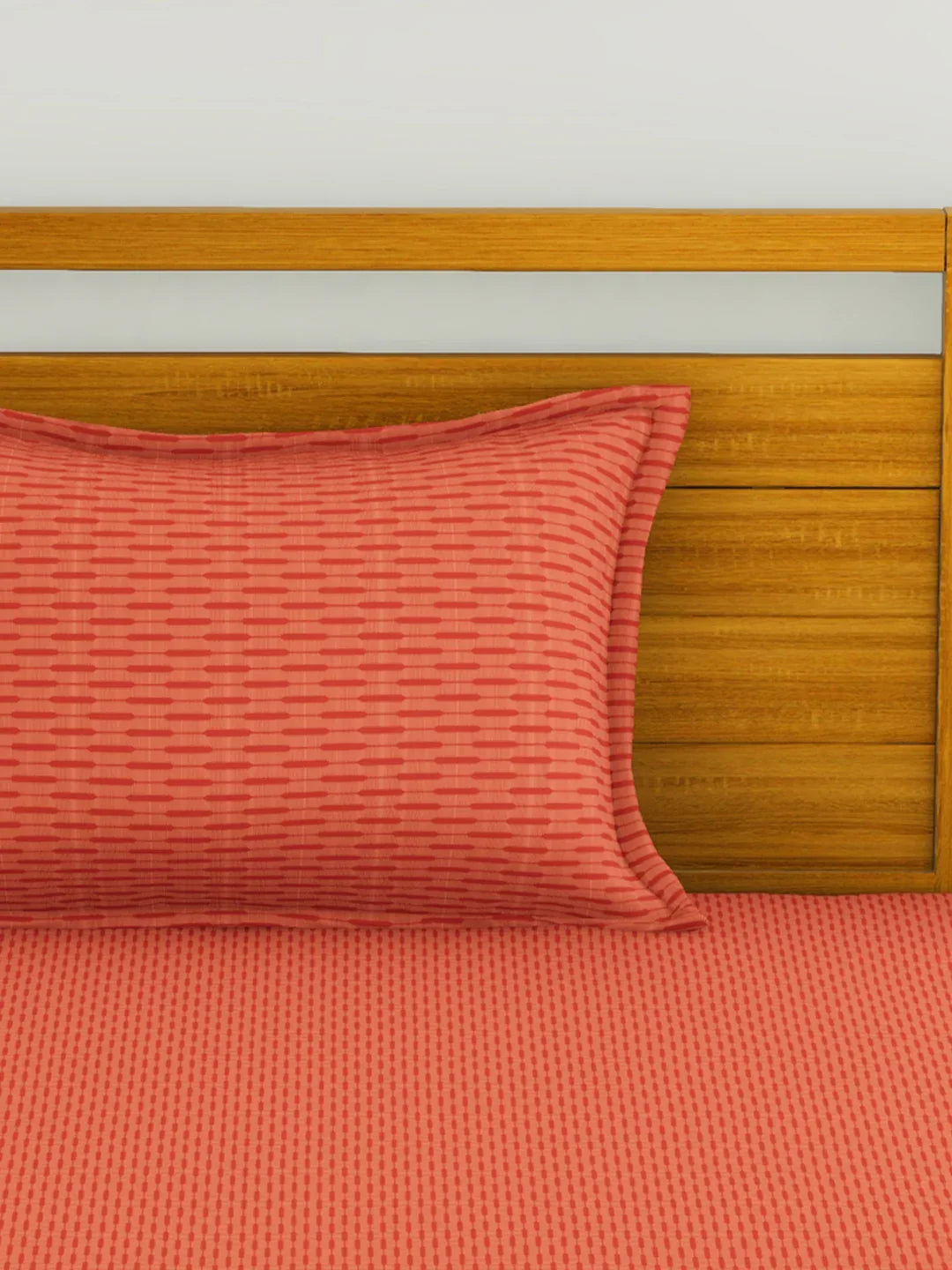 Espeda Cotton Single Bedsheet 152X229 CM in Rust Colour - HomeTown