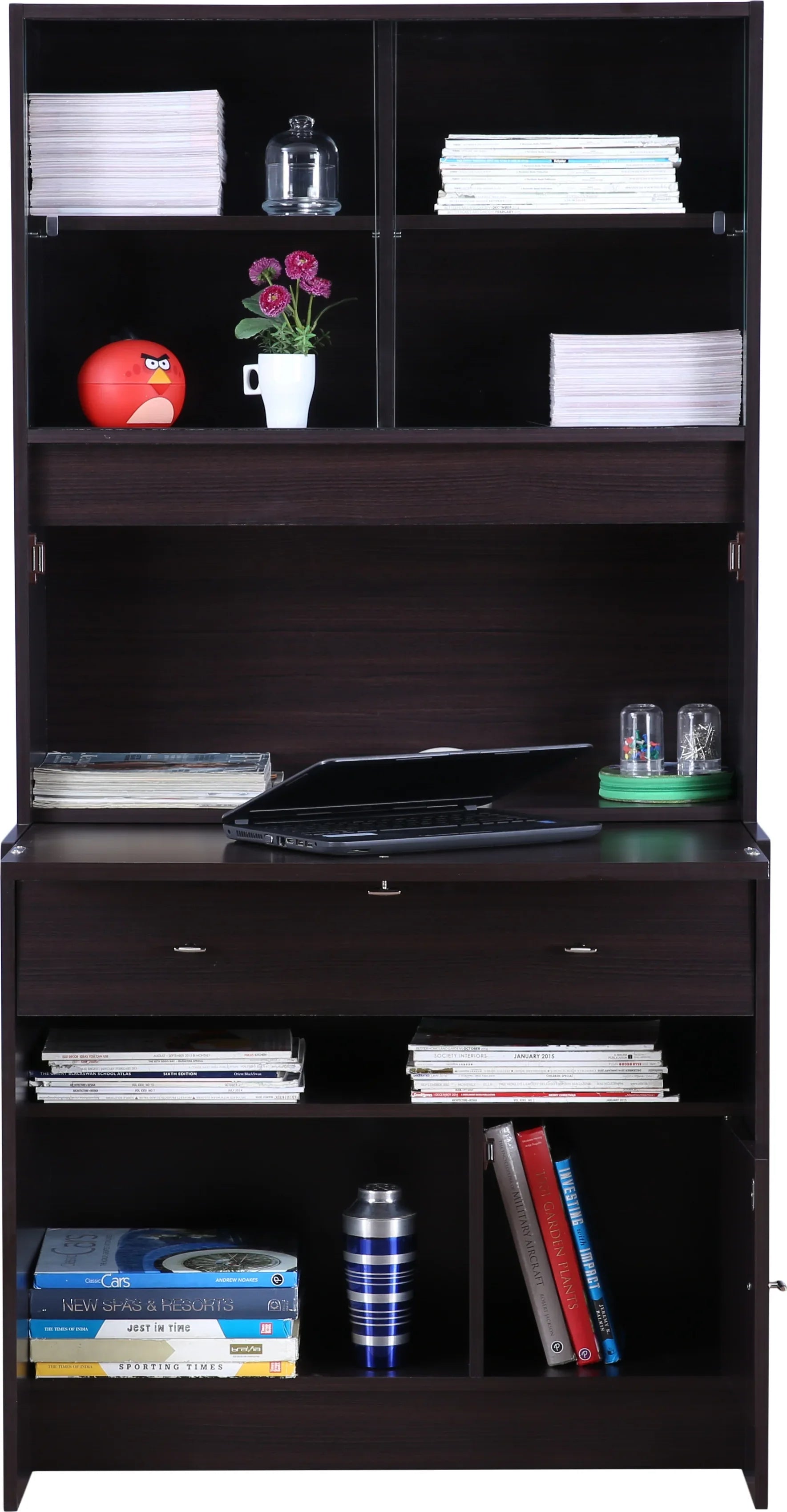 Rhombus Study Table Study Table in Wenge Colour - HomeTown