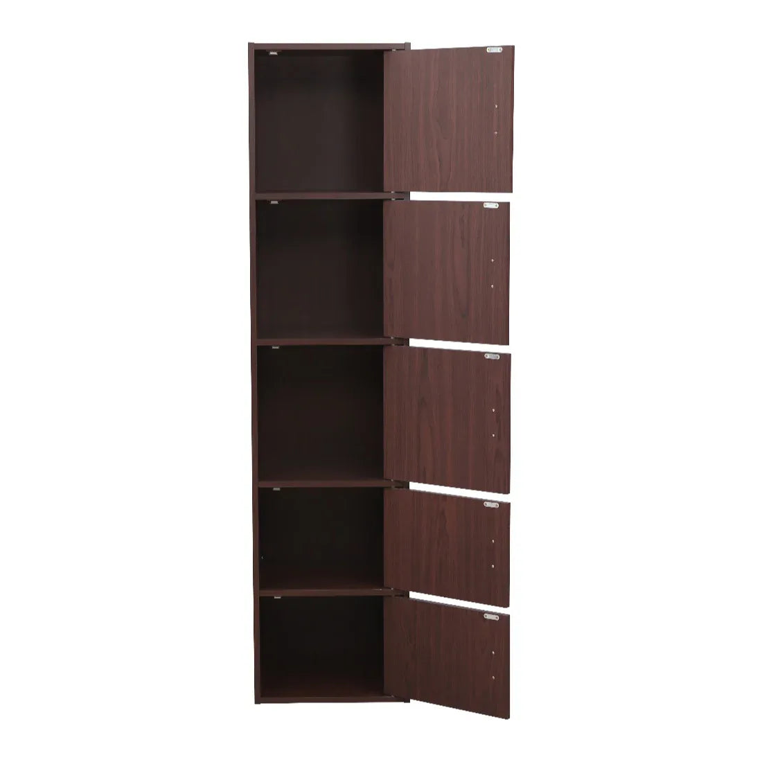 Albert Engineered Wood 5 Tier Cabinet in Cherry Brown Colour - HomeTown
