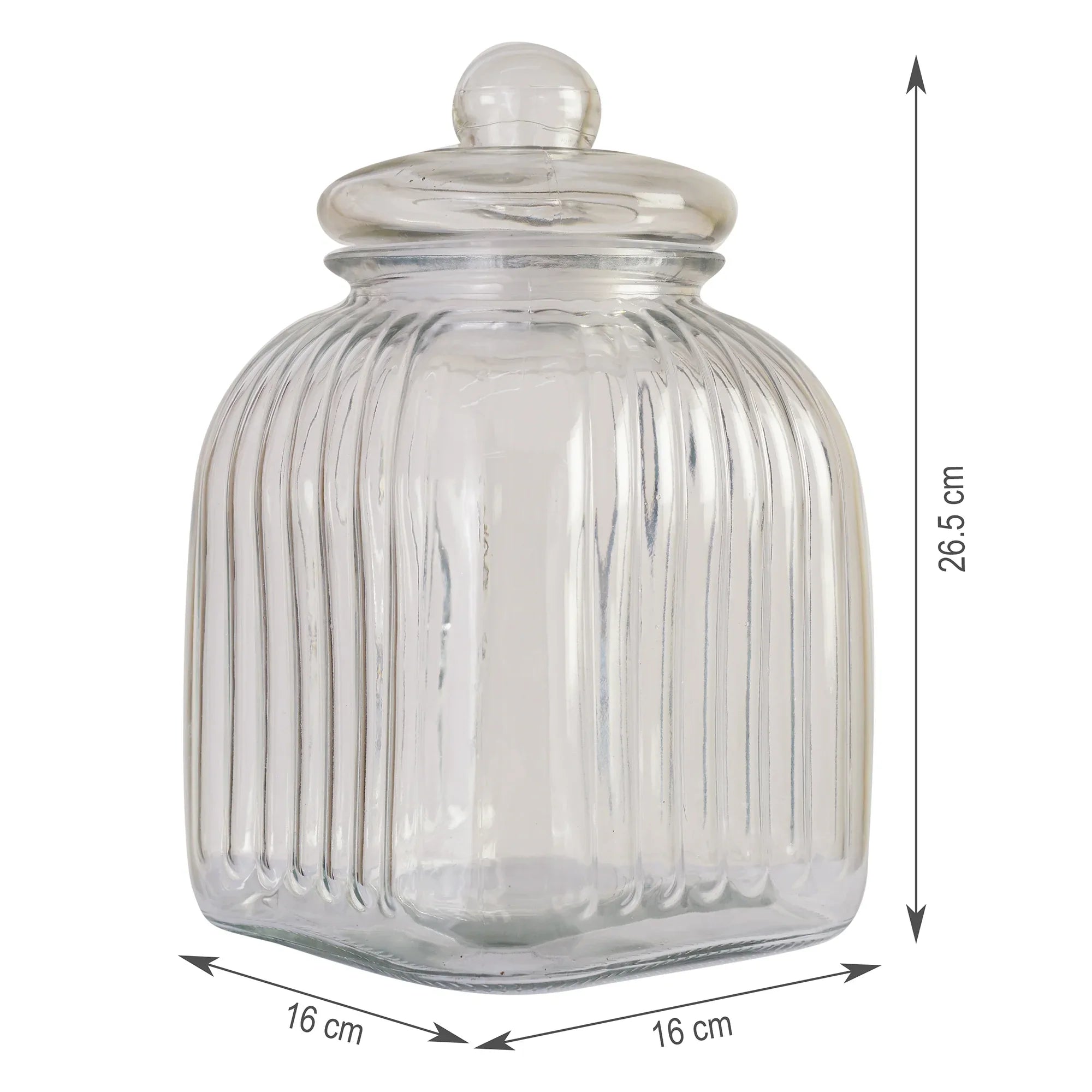 Robust Glass Jar 4000 ml with Lid in Transparent Colour - HomeTown