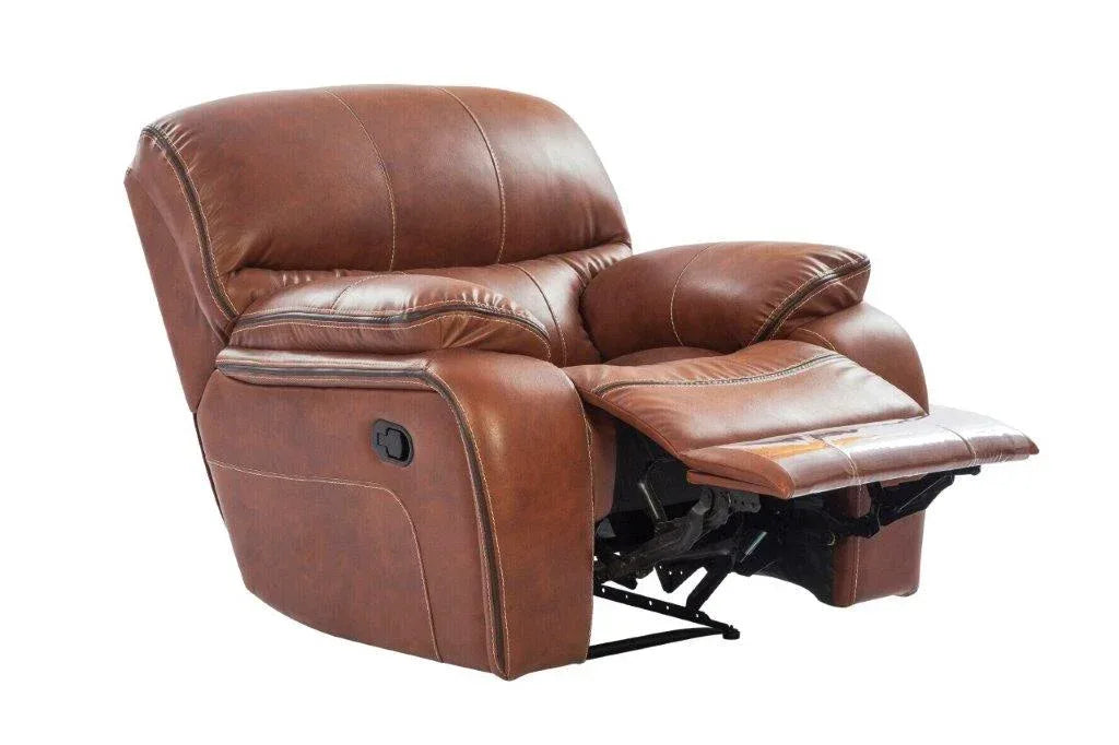 Tigris Leatherette Recliner In Brown Colour - HomeTown