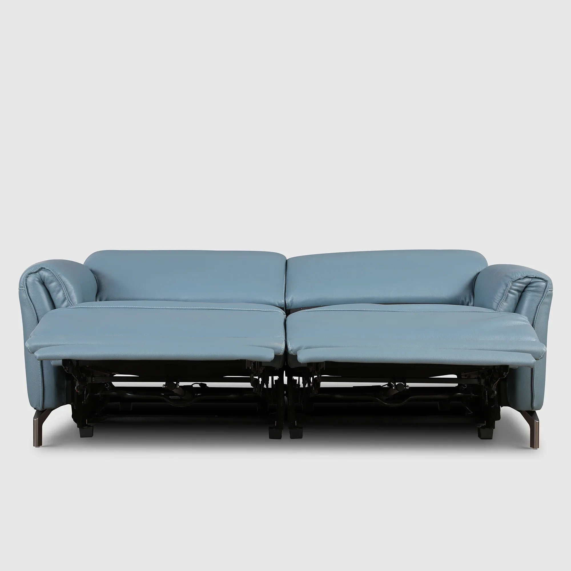 Emilia Half Leather Three seater Electric Recliner - HomeTown