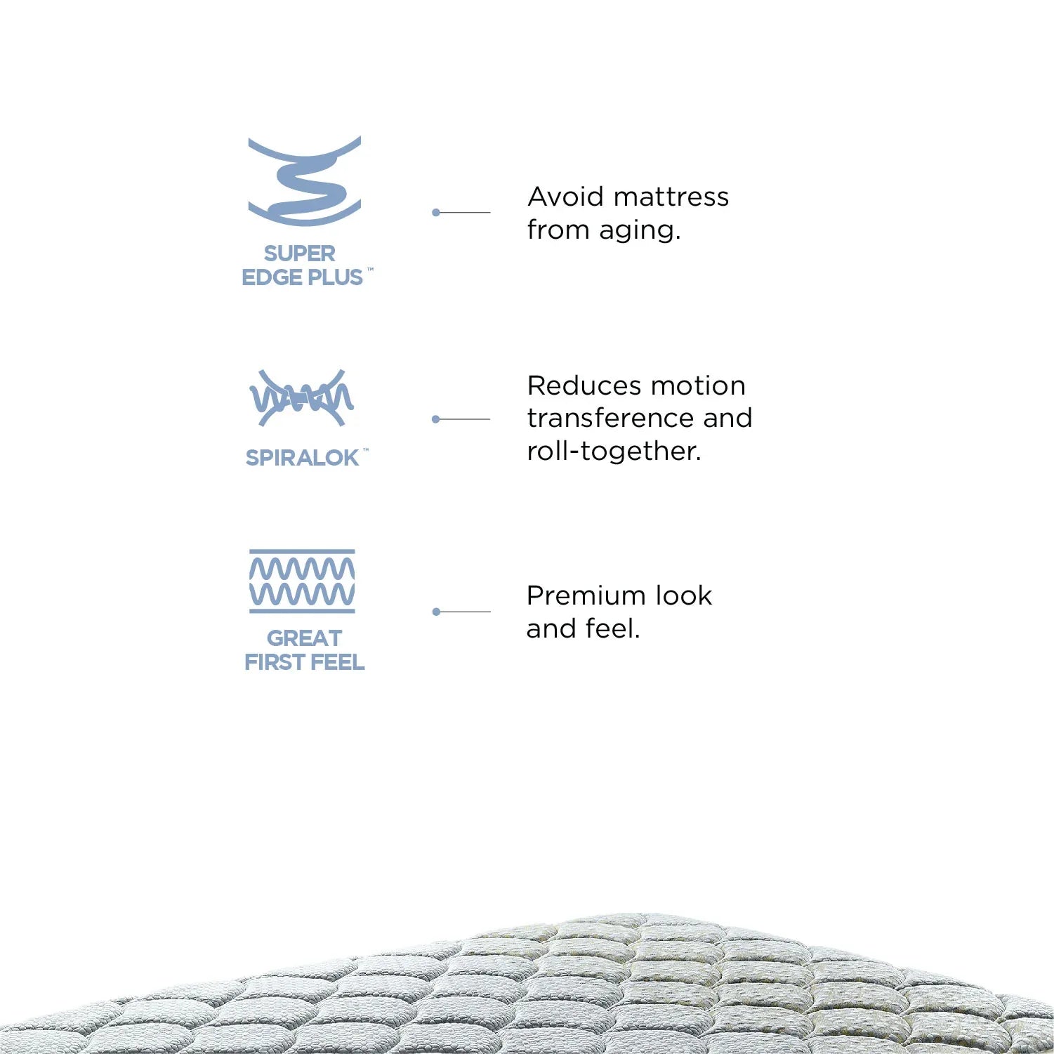 Restonic Carousel Pocket Spring King Mattress 78x72x6 Inch in Cream Colour - HomeTown