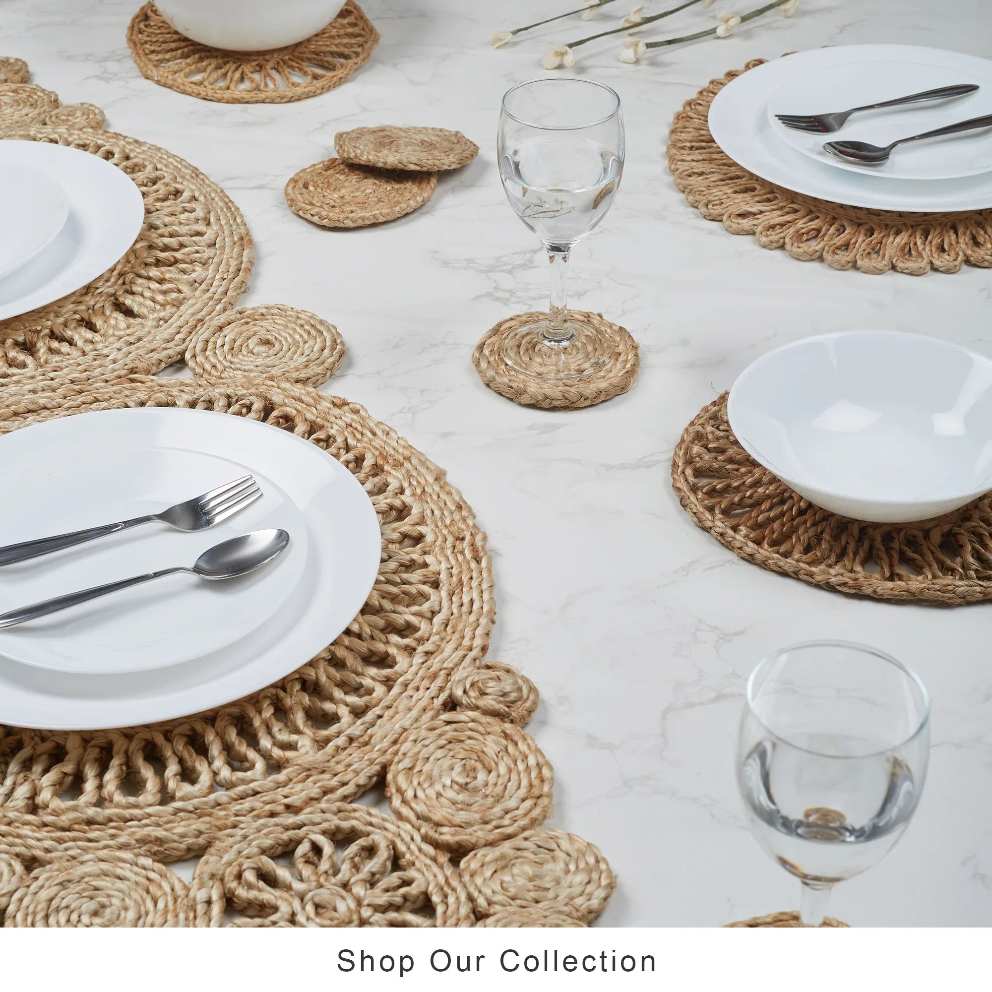 Ebony Handmade Seagrass Placemat 30x45 Cm in Natural Colour - HomeTown