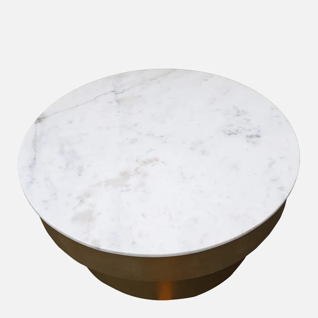 Joanna Marble & Iron Center Table in White & Gold Colour - HomeTown