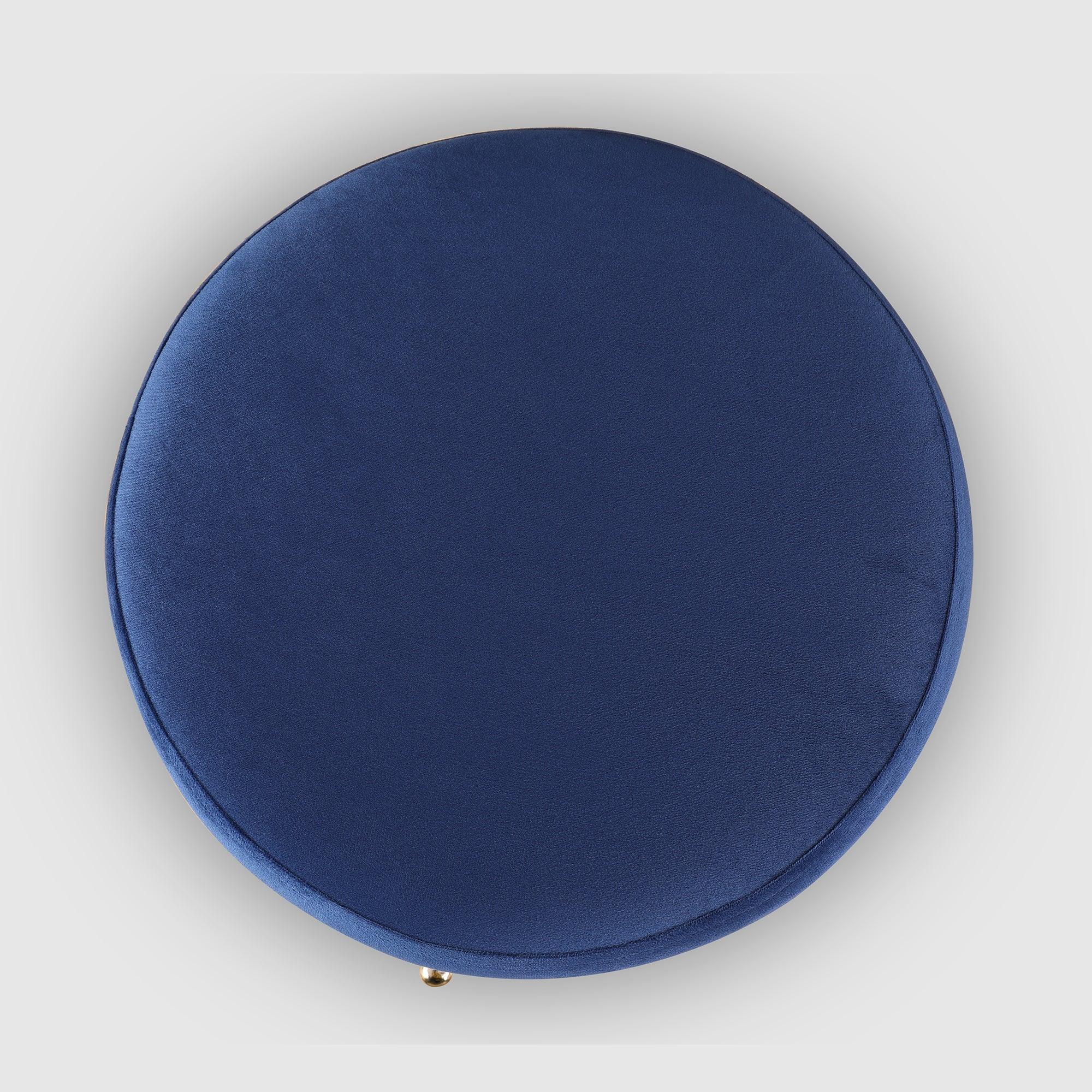 Elysia Fabric Ottomans in Blue Colour - HomeTown