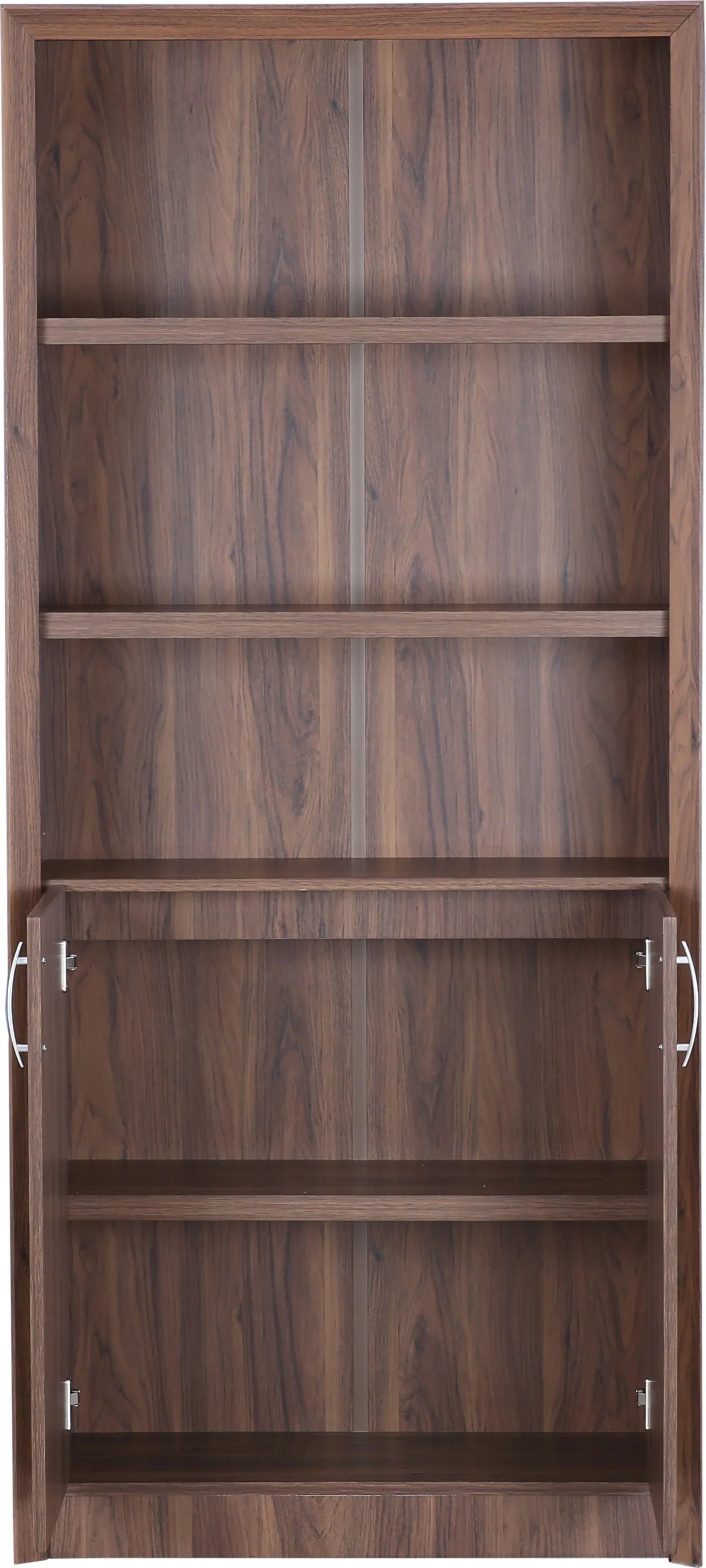 Stark Engineered Wood Open Book Case in Walnut Colour - HomeTown