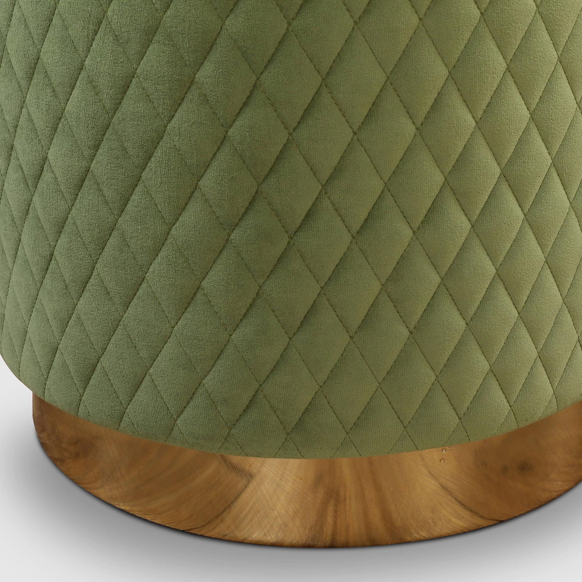Serena Fabric Ottomans in Olive Colour - HomeTown
