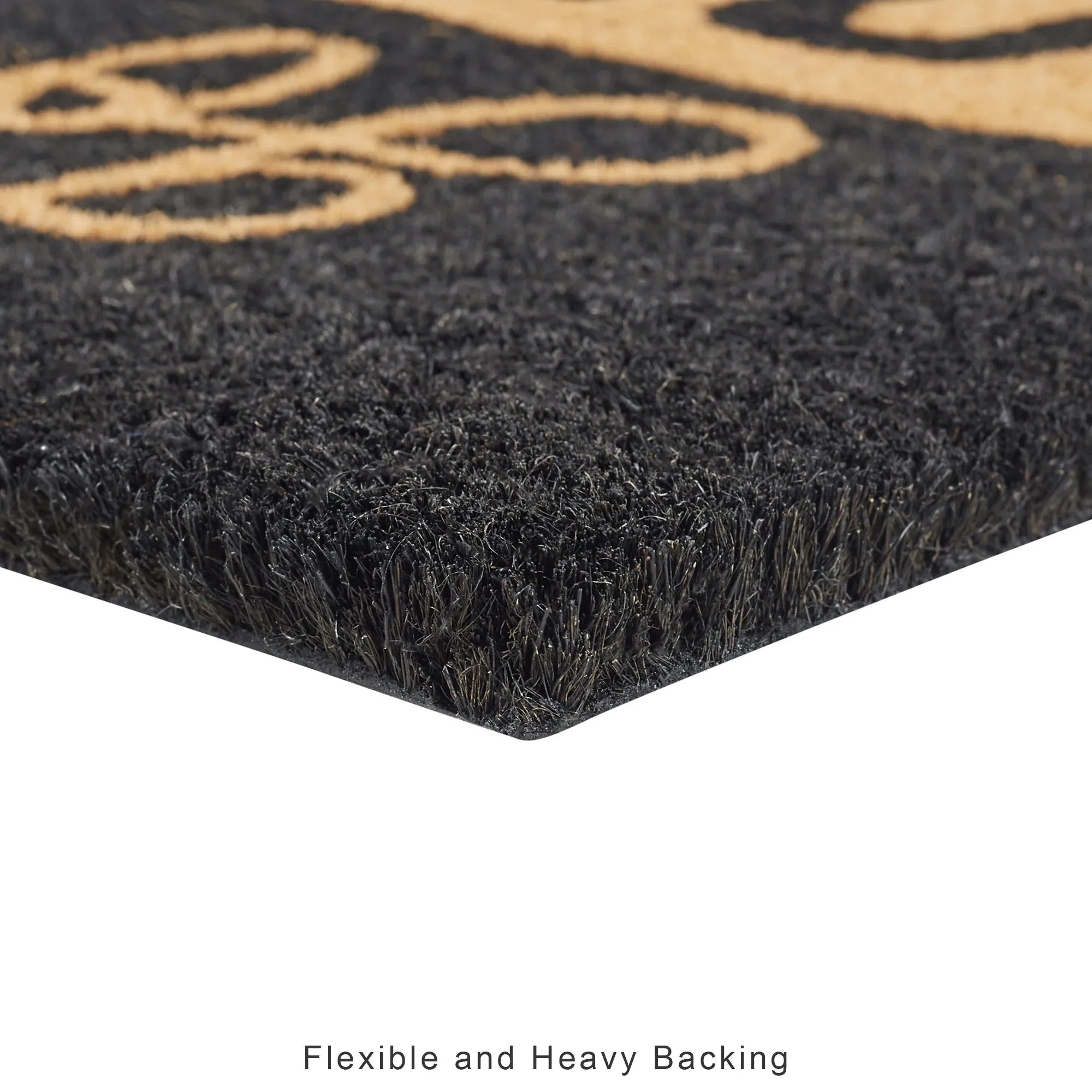 Natura  Hello and Goodbye Printed Coir Doormat 40x60 CM in Black Colour