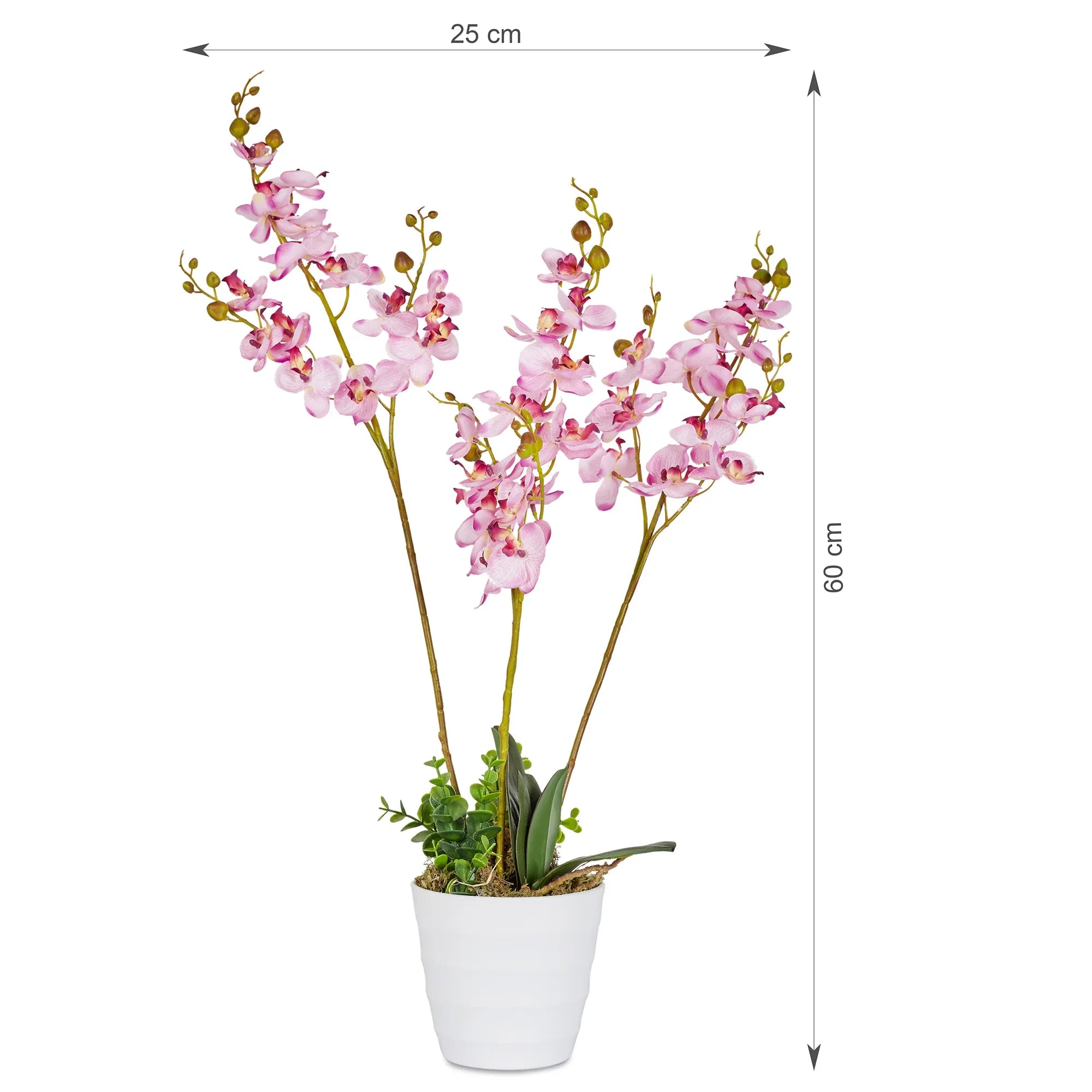 Ilana Artificial Orchid Potted Plant 60Cm in Pink Colour - HomeTown