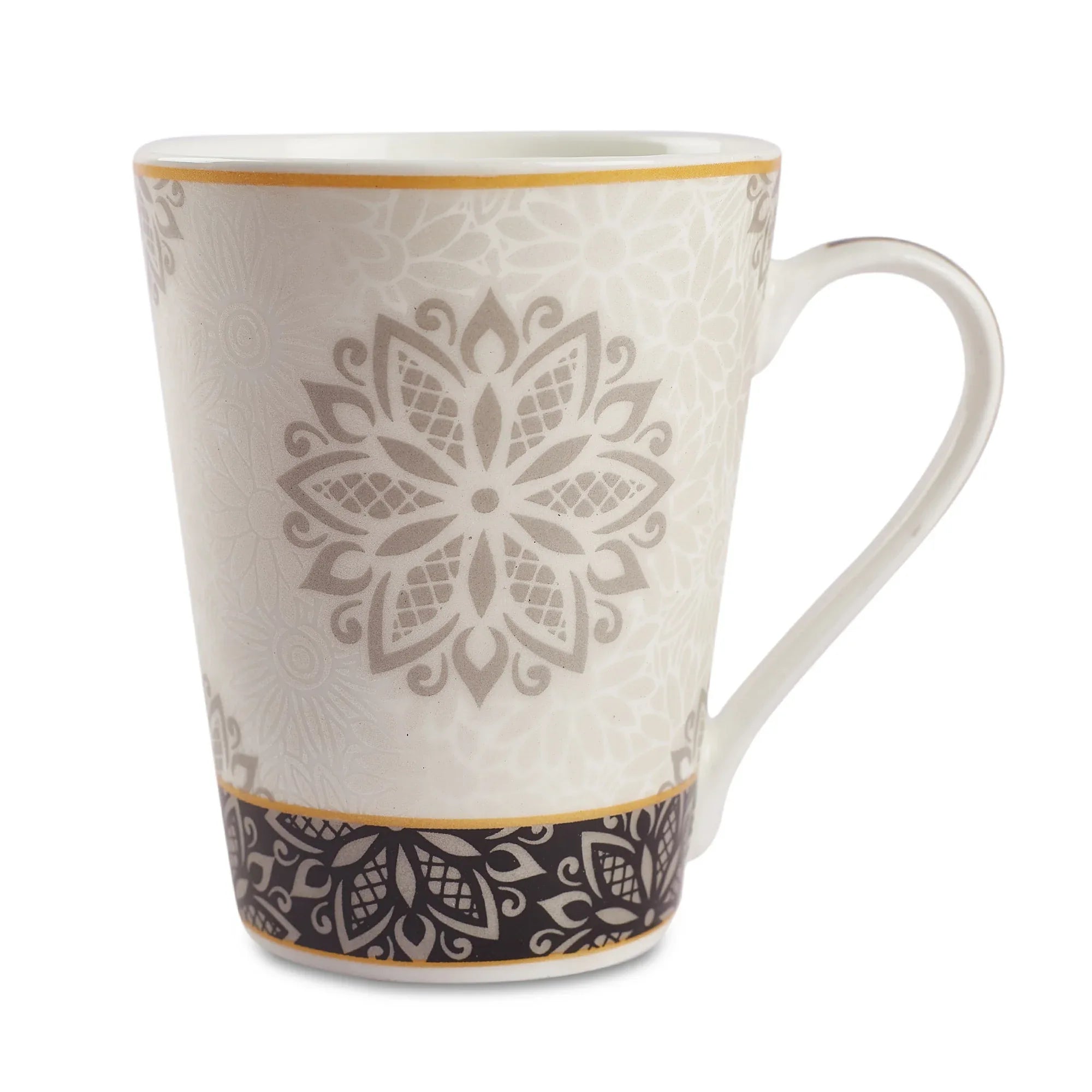 Sapphire Bone China Coffee Mug Set of 4 in Grey Colour - HomeTown