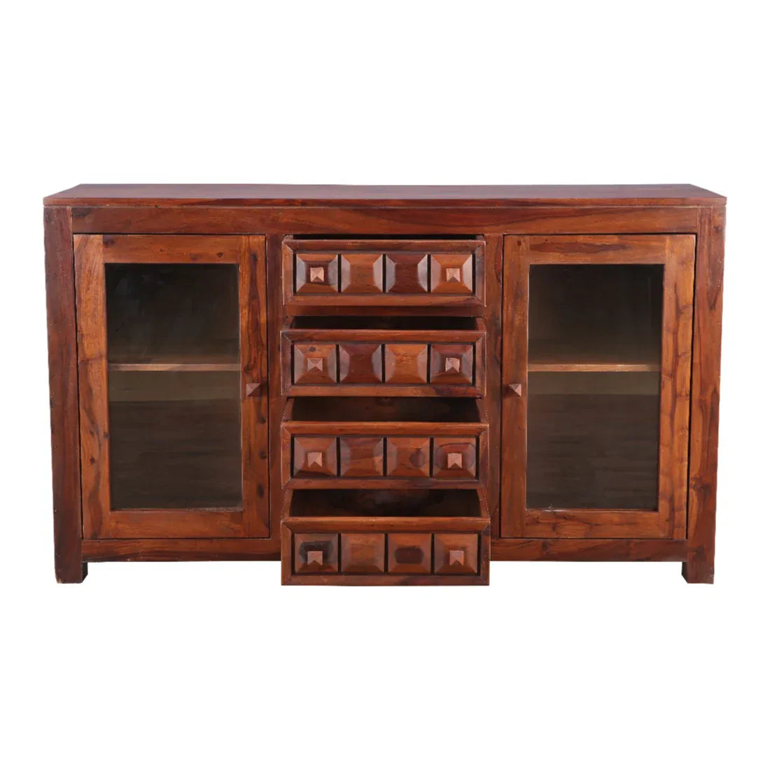 Woodrow Sheesham Wood(Rosewood) Storage Sideboard in Honey Colour - HomeTown