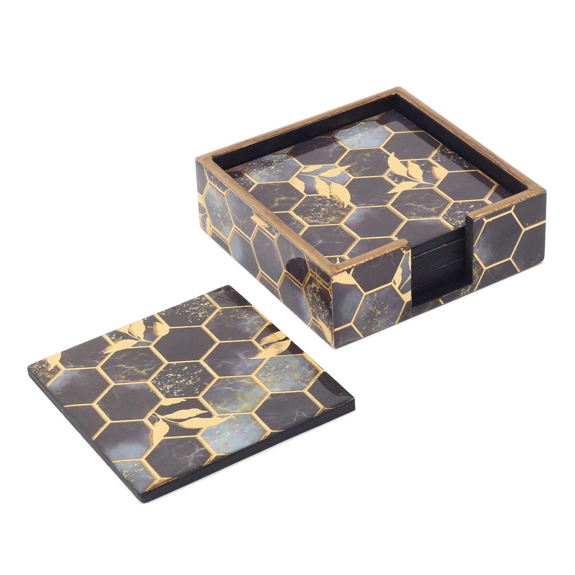 Gilded Hive Coaster Set of 6
