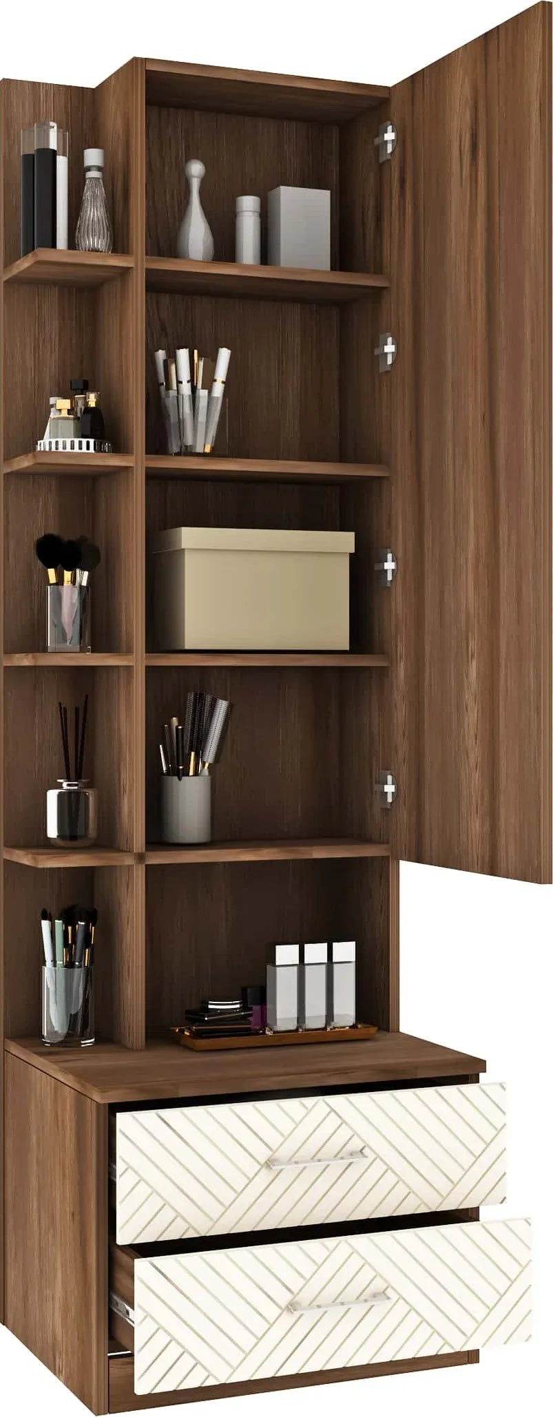 Saville Dressing Table with Mirror in Dark Vogue Colour – HomeTown