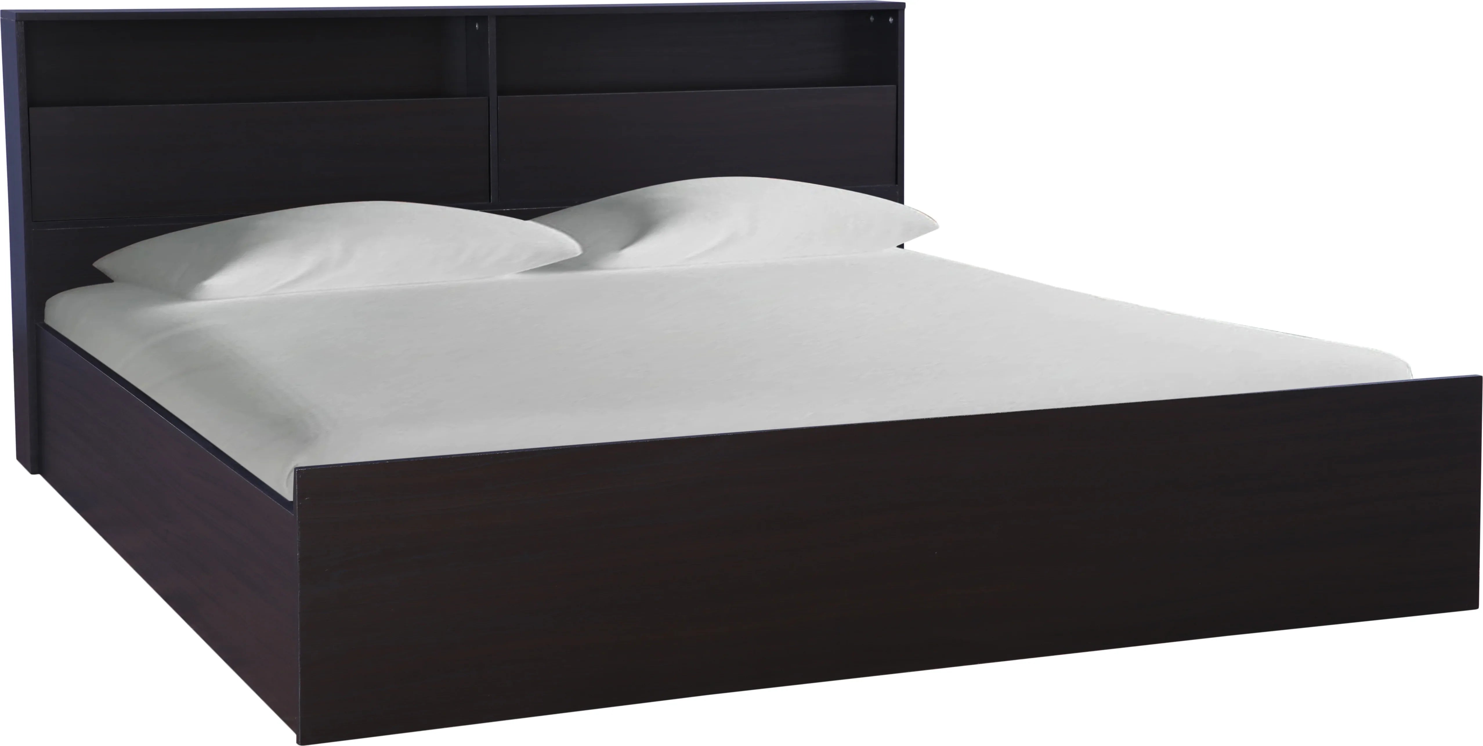 Alex King bed with Box storage in Dark Walnut Colour - HomeTown