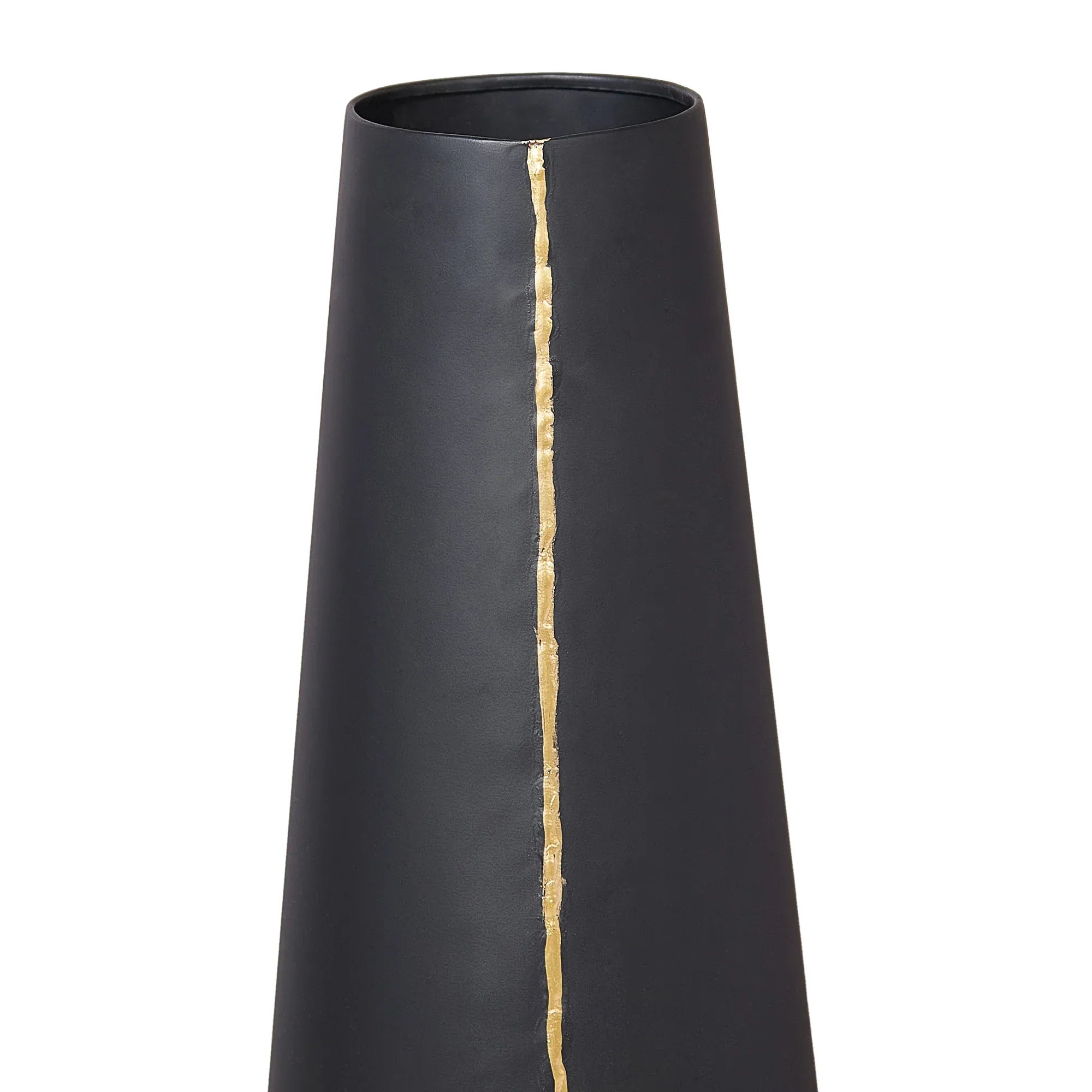 Mezzo Metal Vases 76 cm in Black Colour - HomeTown