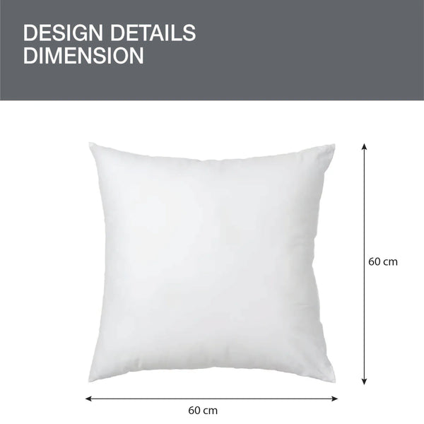 Stylo Cushion Filler 60x60 Cm in White Colour dimensions