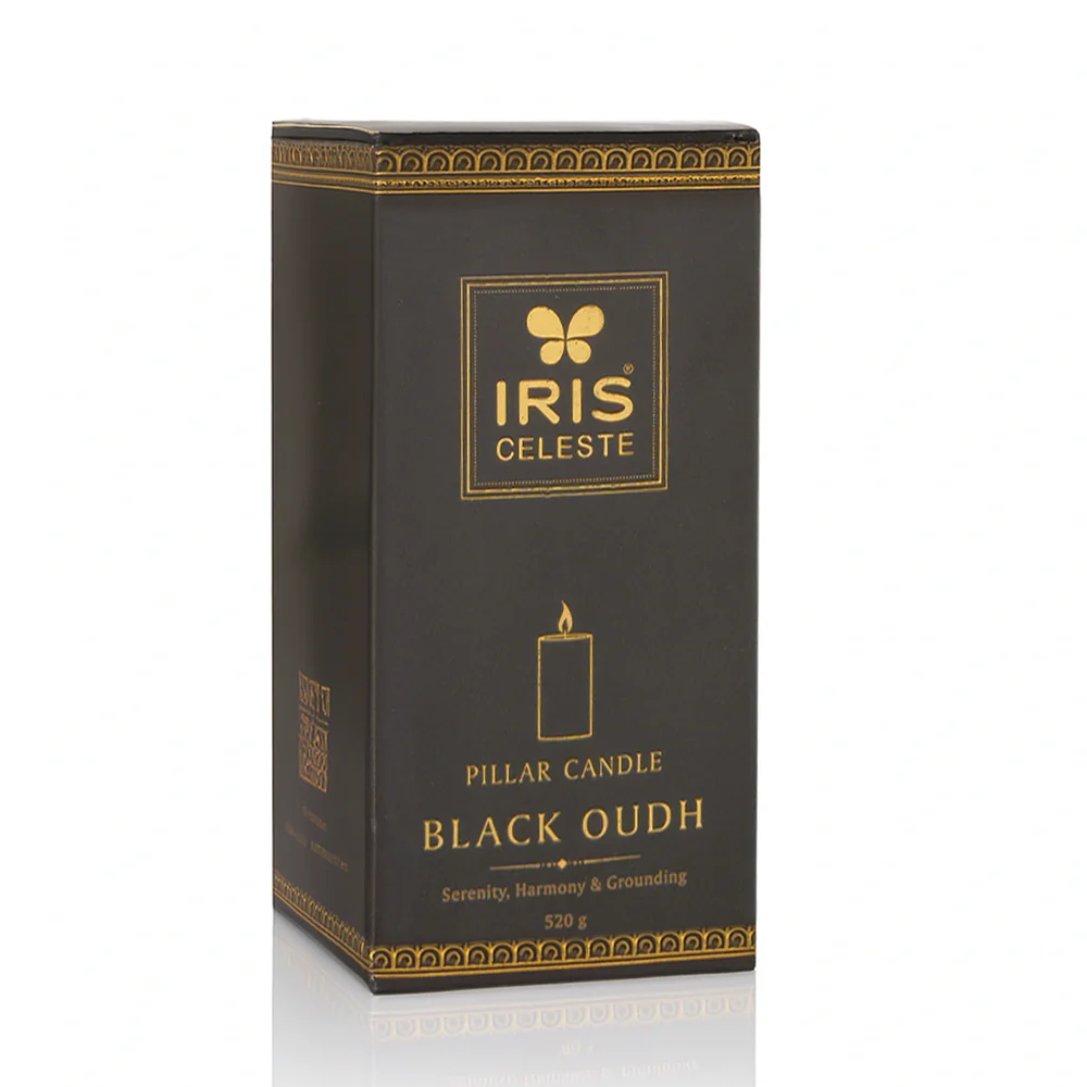 IRIS CELESTE  PILLAR CANDLE  ICAC09013BO