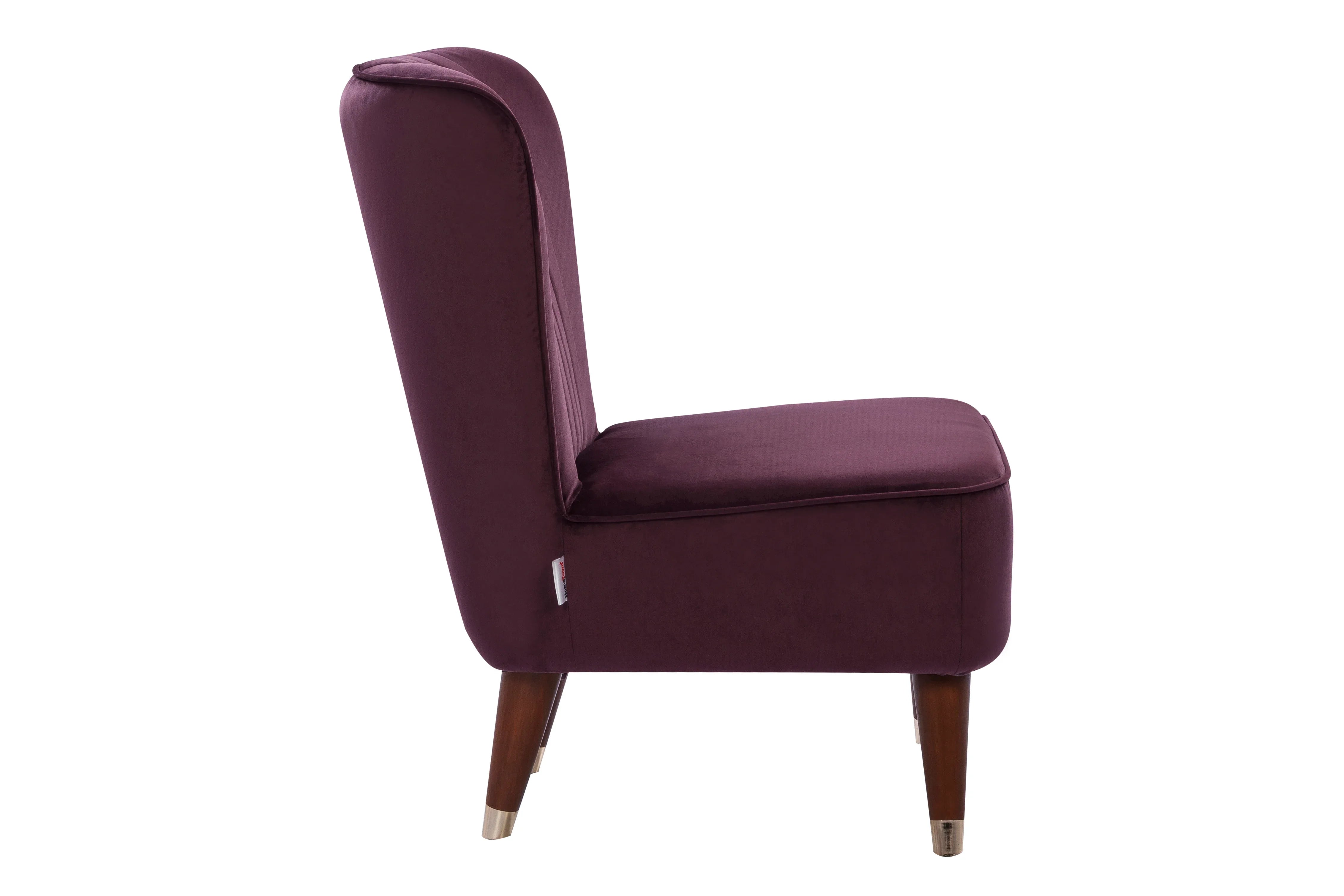 Jane Velvet Accent Chair in Wine Colour - HomeTown
