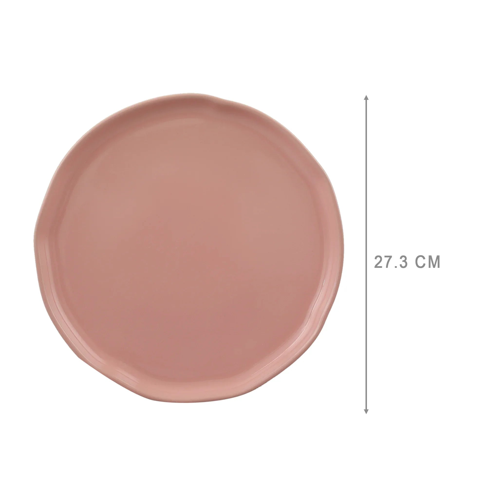 Palette Ceramic 10.5 Inch Dinner Plate 4 Pcs in Pink Colour - HomeTown