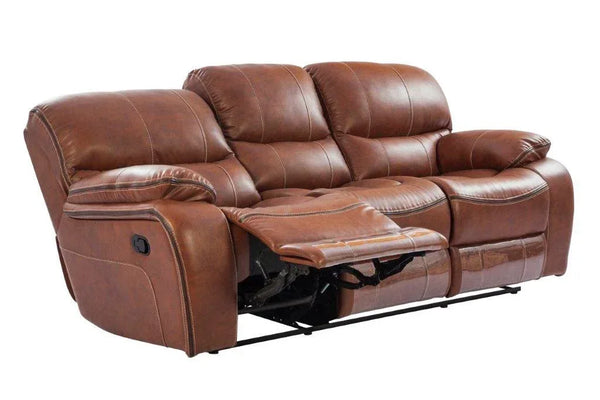 Tigris 3 Seater Leatherette Recliner Sofa in Brown Colour dimensions