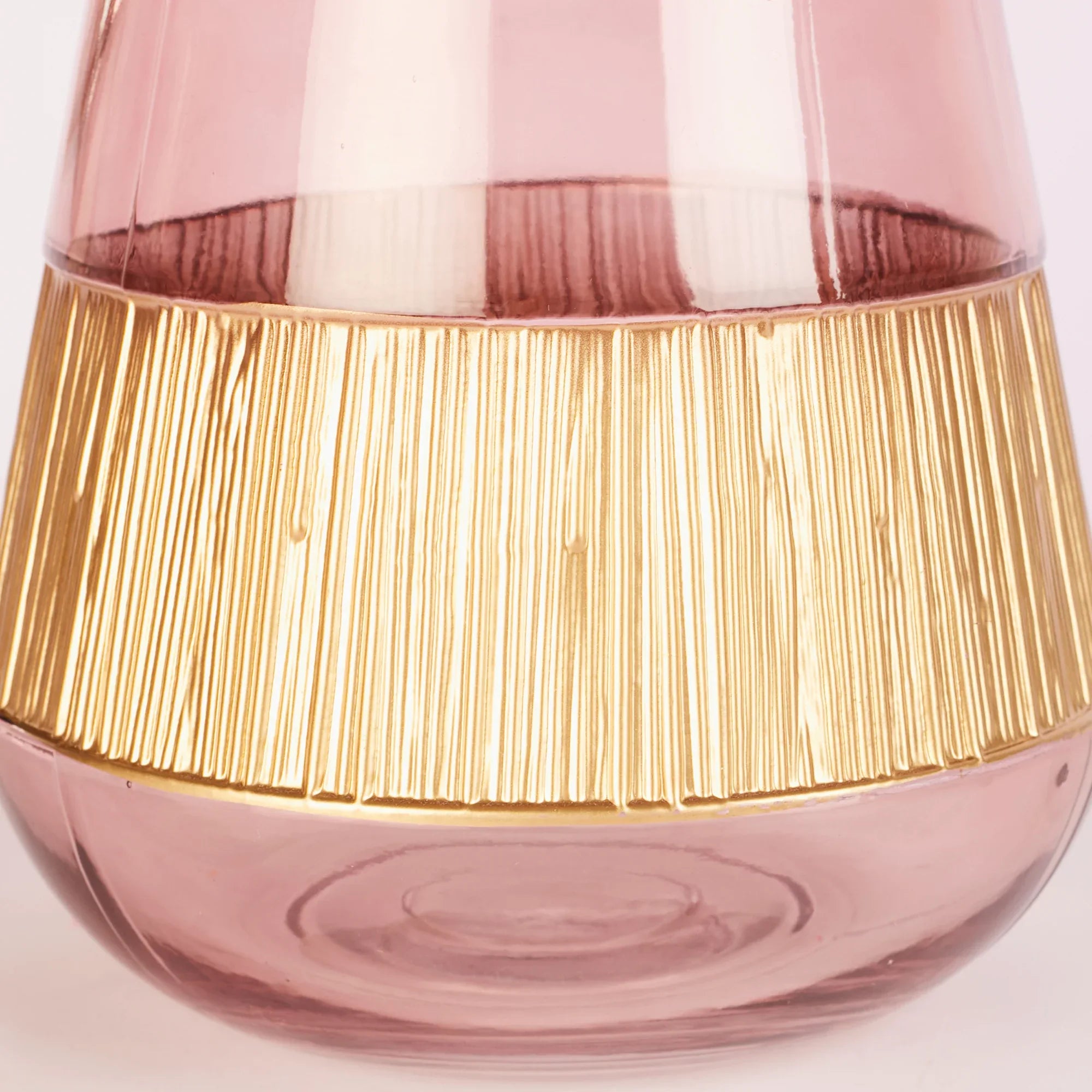 Alena Oval Glass Vase 21Cm in Blush Colour - HomeTown