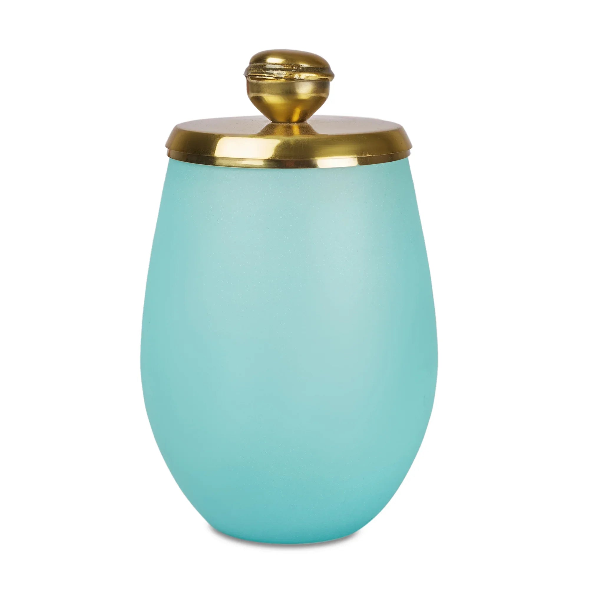 Emilia Glass Frosted Colored Tumbler in Turq Colour - HomeTown