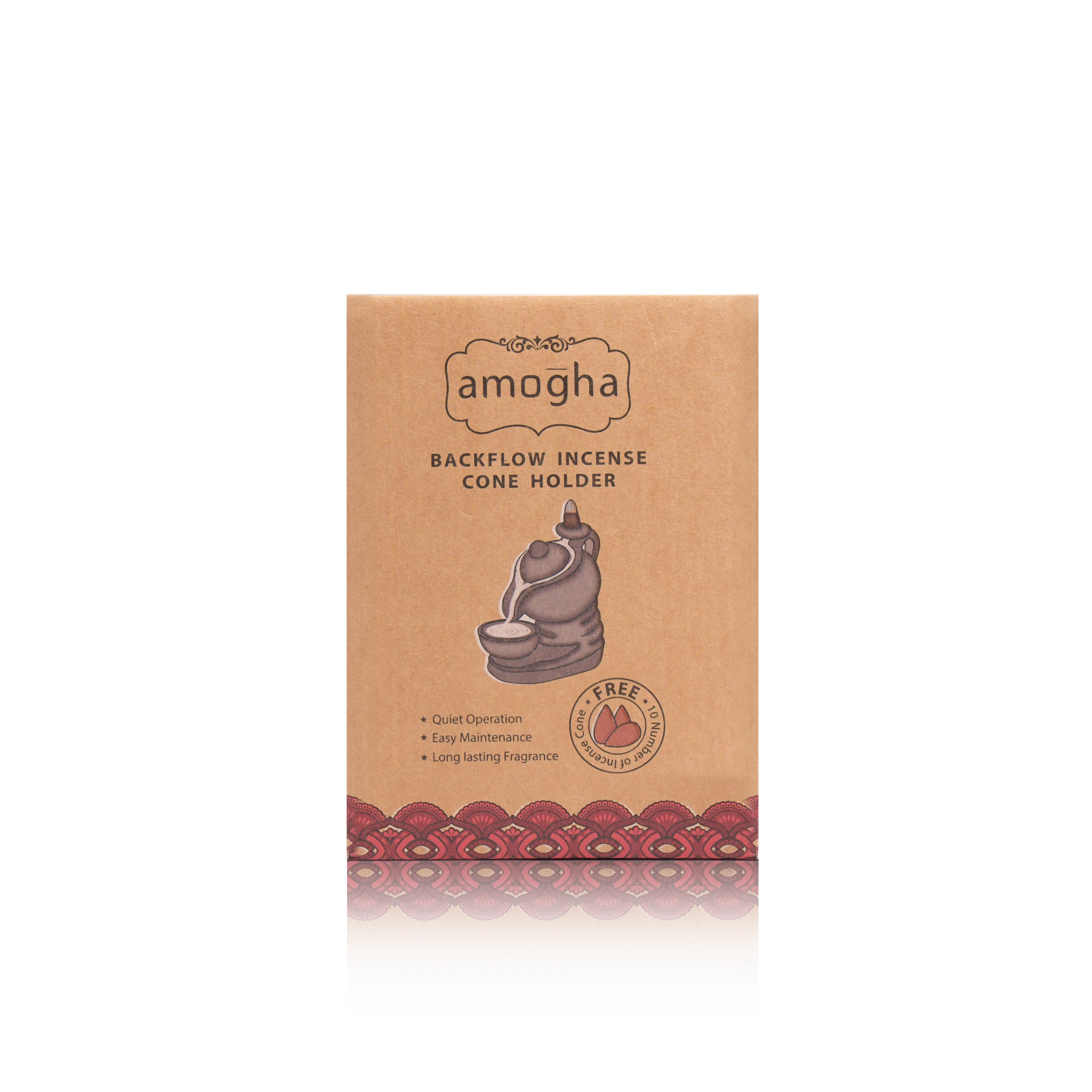 AMOGHA BCKFLW INCENSE CONE HLDR INBFH637