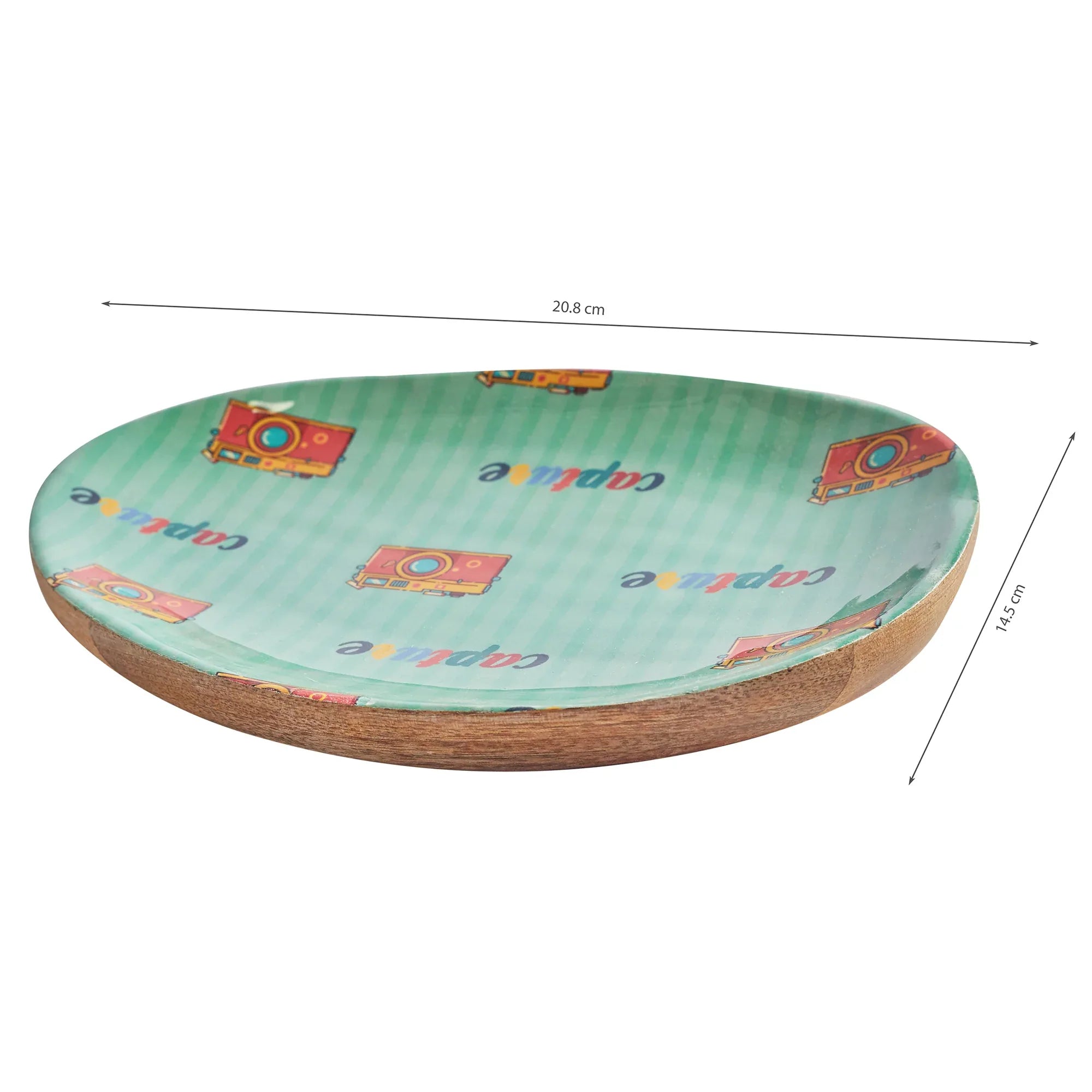 Milan Wooden Oval Serving Platter Small in Multi Colour - HomeTown