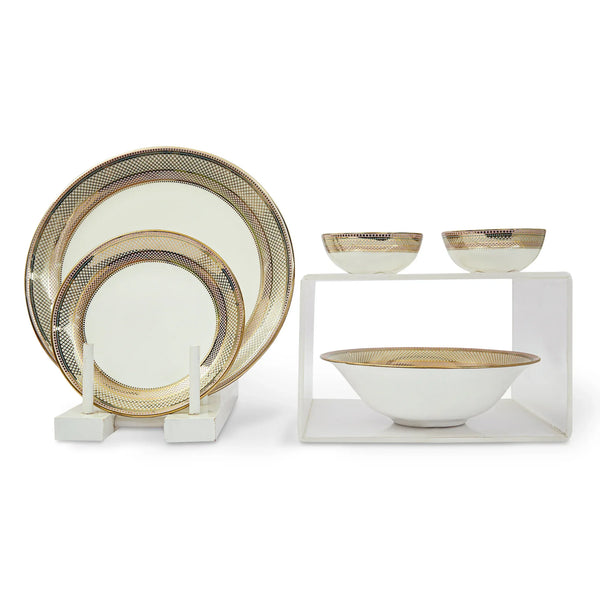 Amour Charlotte Bone China Dinner Plate 27Cm in White Colour dimensions