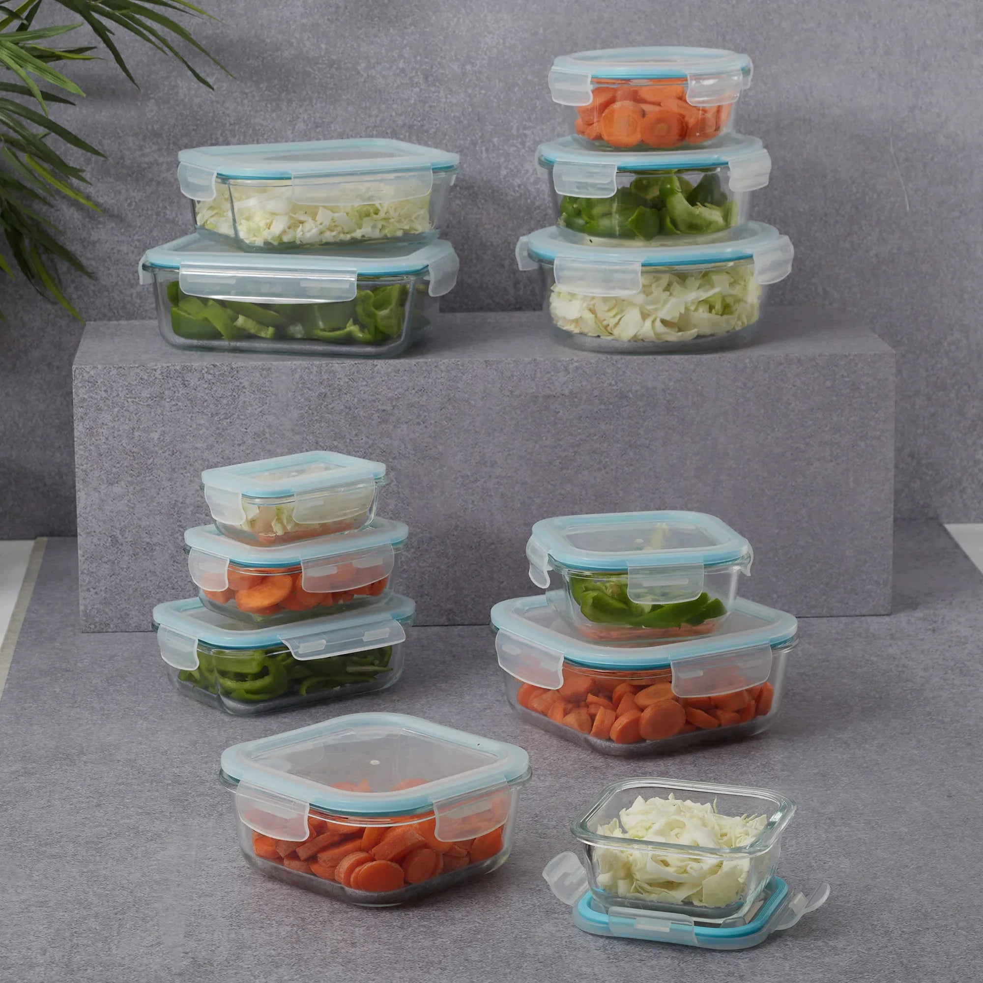 Robust Glass Round Container with PP Lid 950ML in Transparent Colour - HomeTown