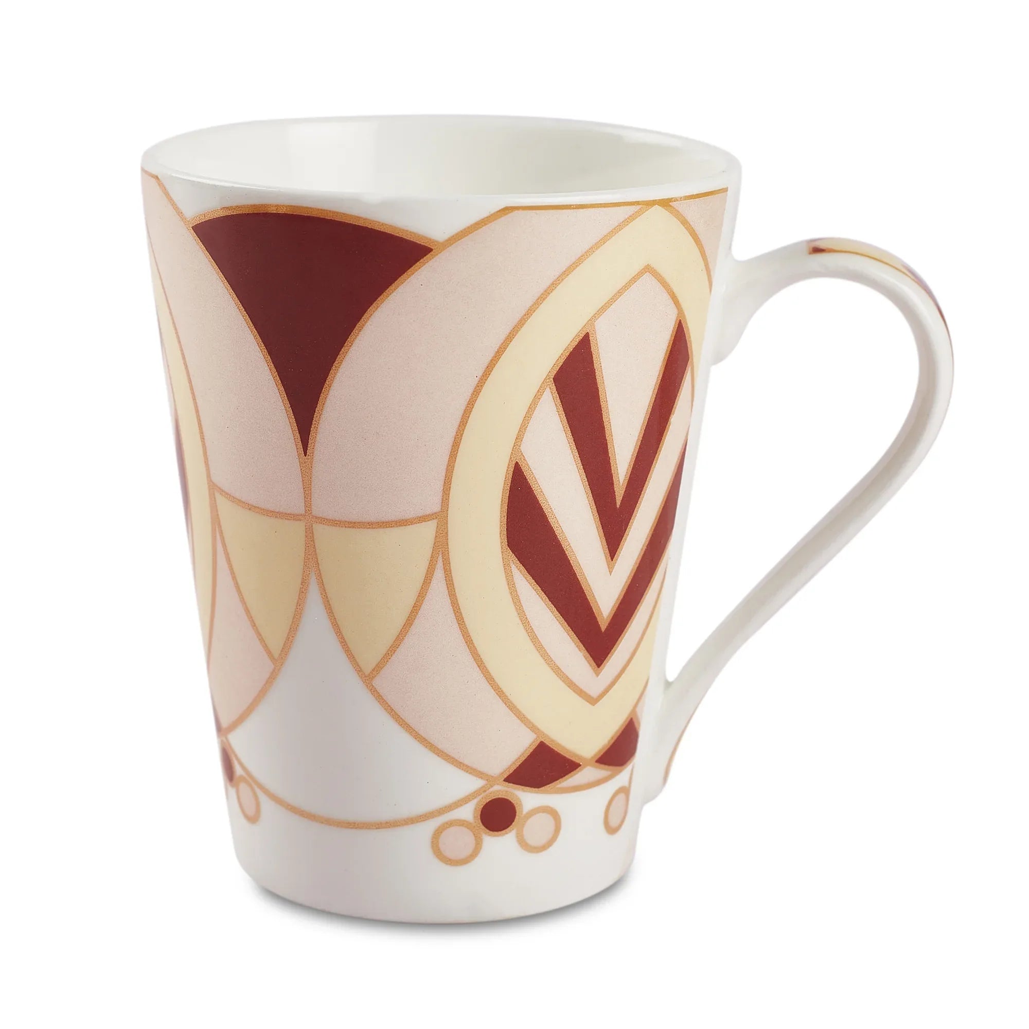 Sapphire Bone China Coffee Mug Set of 4 in Peach Colour - HomeTown