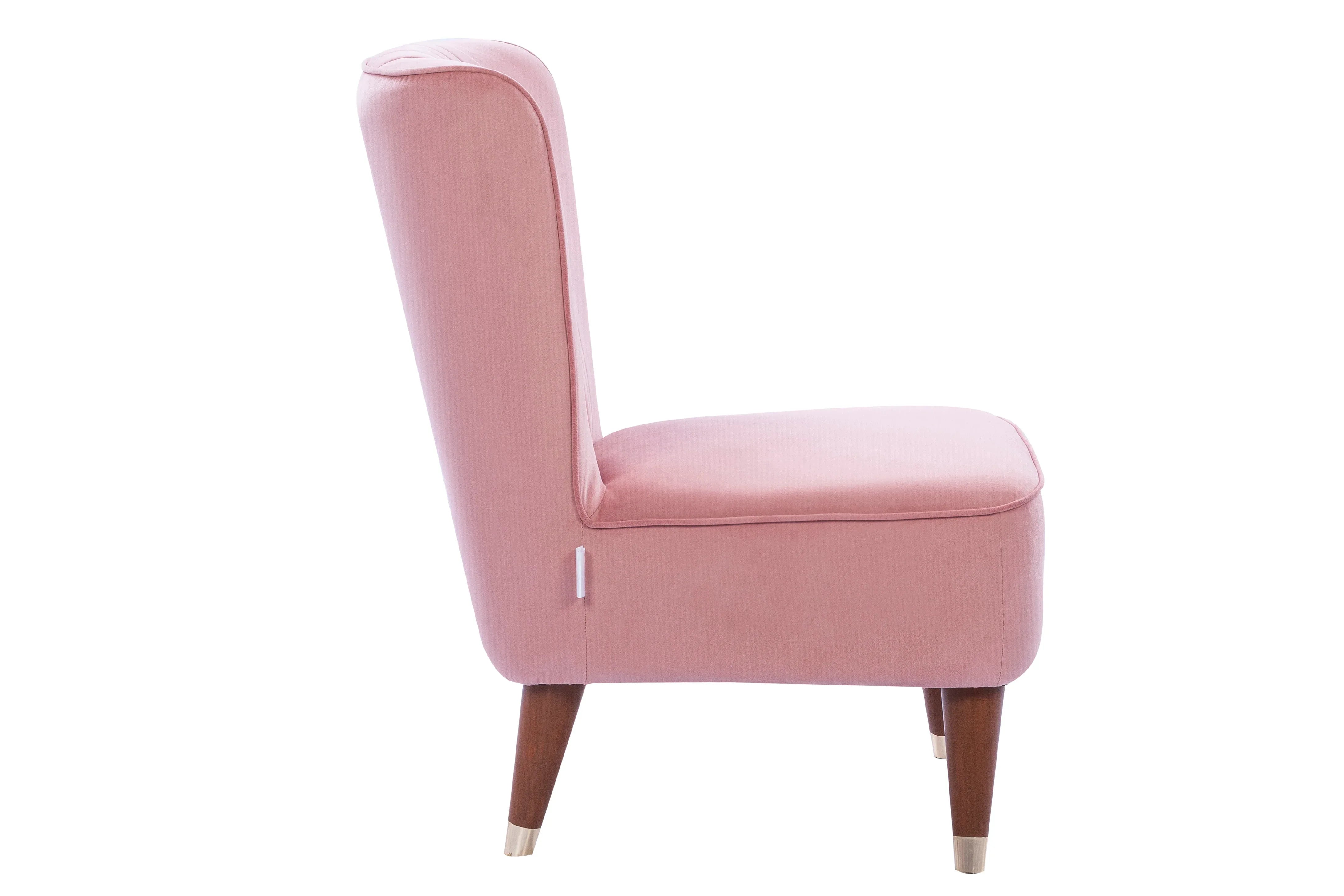 Jane Velvet Accent Chair in Pink Colour - HomeTown