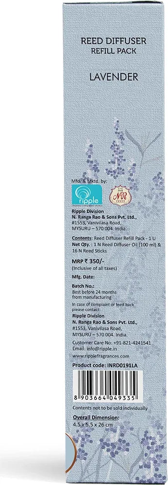 Reed Diffuser Refill Scented Oil In Aluminium Bottle in Lavender Colour - HomeTown