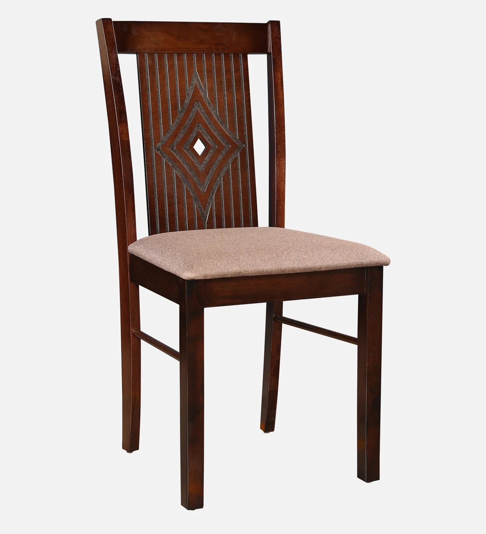 Aravali Rubber Wood Dining Chair Set Of 2 in Antique Cherry Colour - HomeTown