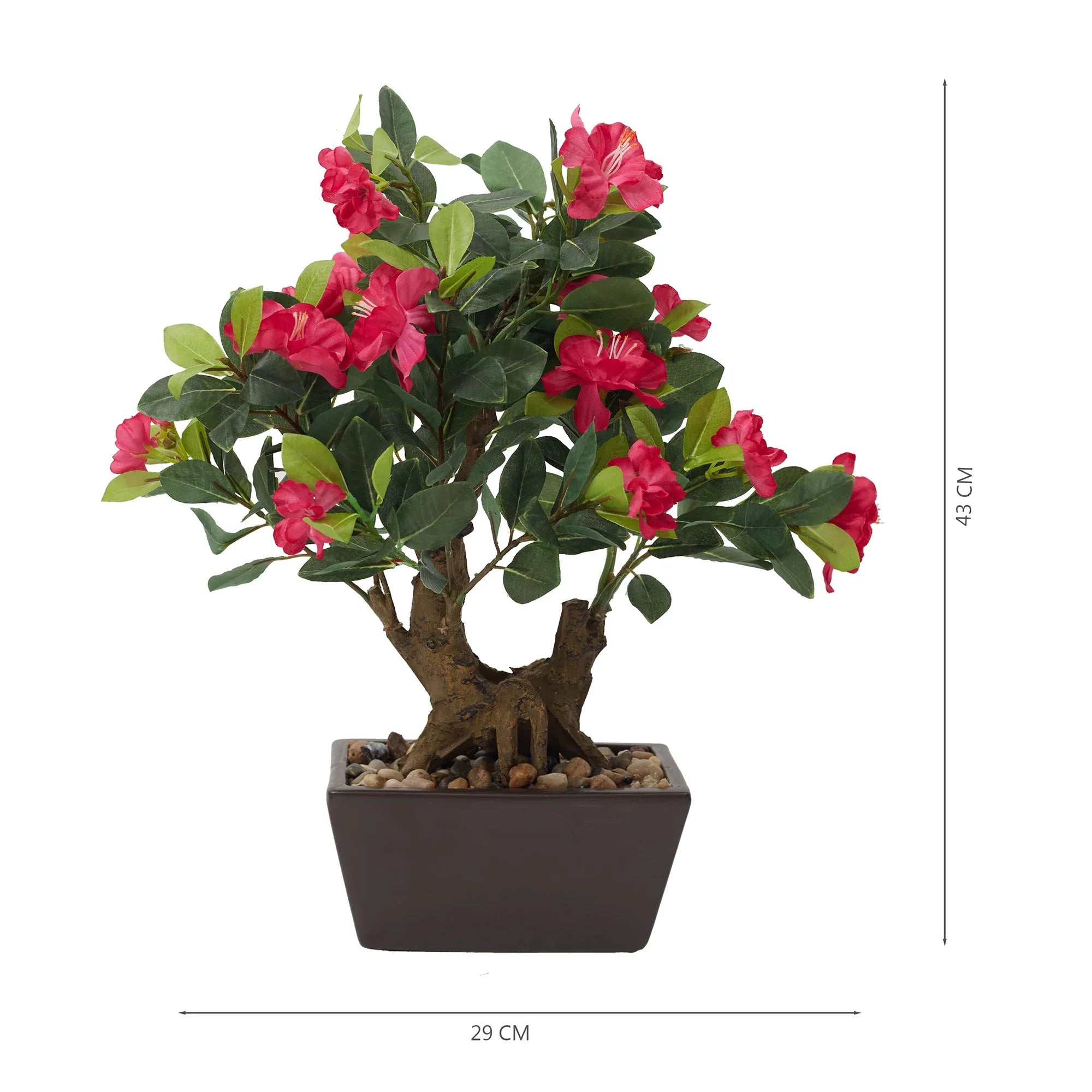 Ilana Faux Rhodendendron Ceramic Potted Plant 43 Cm in Pink Colour - HomeTown