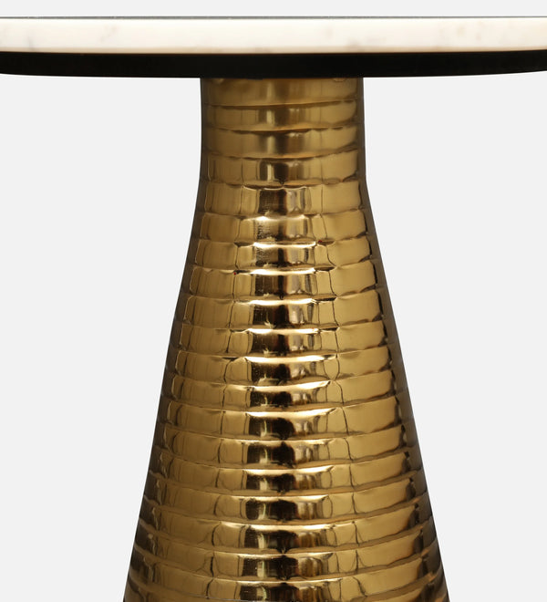 Athens Metal Side Table in Gold & White Colour dimensions