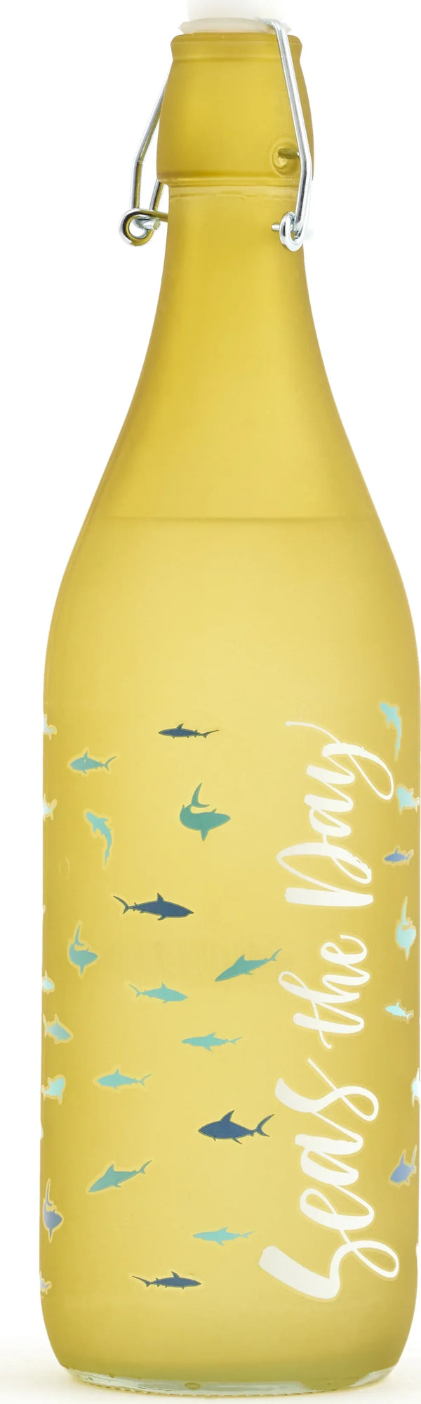 Bahamas Glass Green Frosted Bottle 1L in Green Colour dimensions