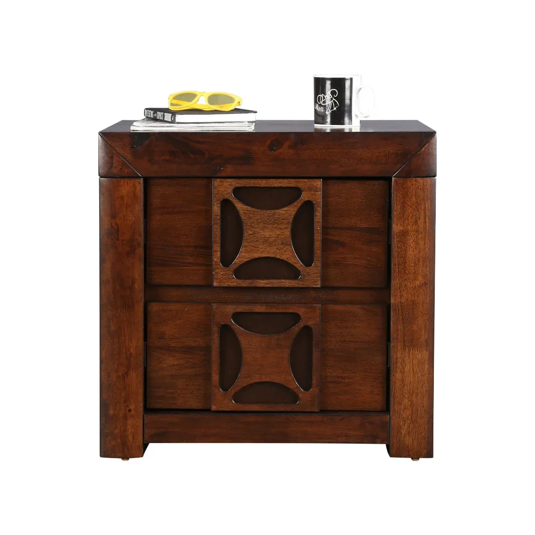 Casablanca Solidwood Night Stand in Walnut Colour - HomeTown