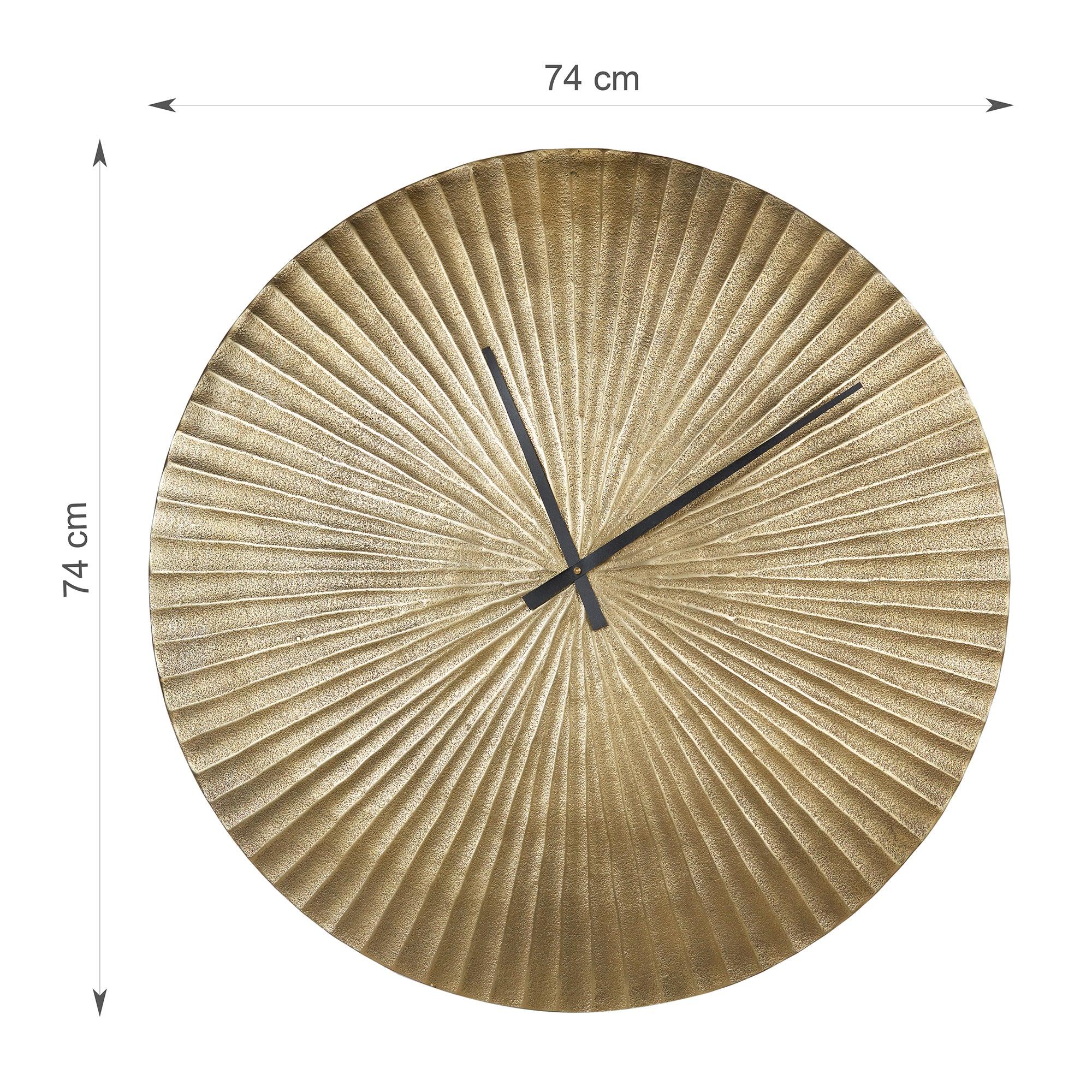 Magna Metal Clocks 74 Cm in Antique Gold Colour - HomeTown