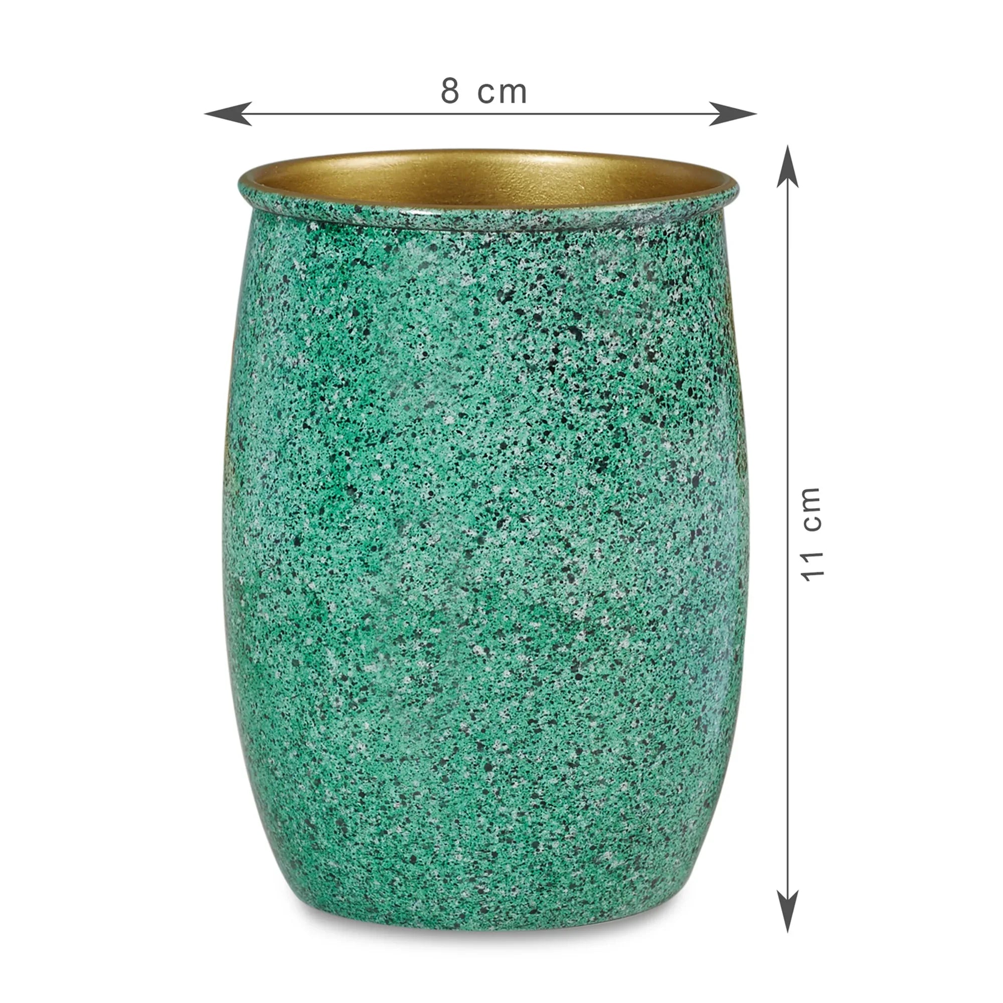 Nora Metal Sprinkle Finish Tumbler in Turq Colour - HomeTown