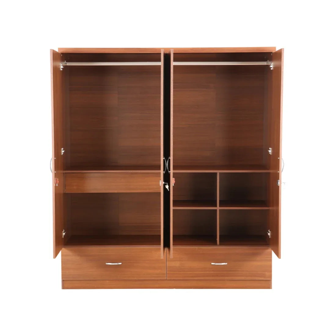Ultima 4 door wardrobe in Walnut Finish - HomeTown