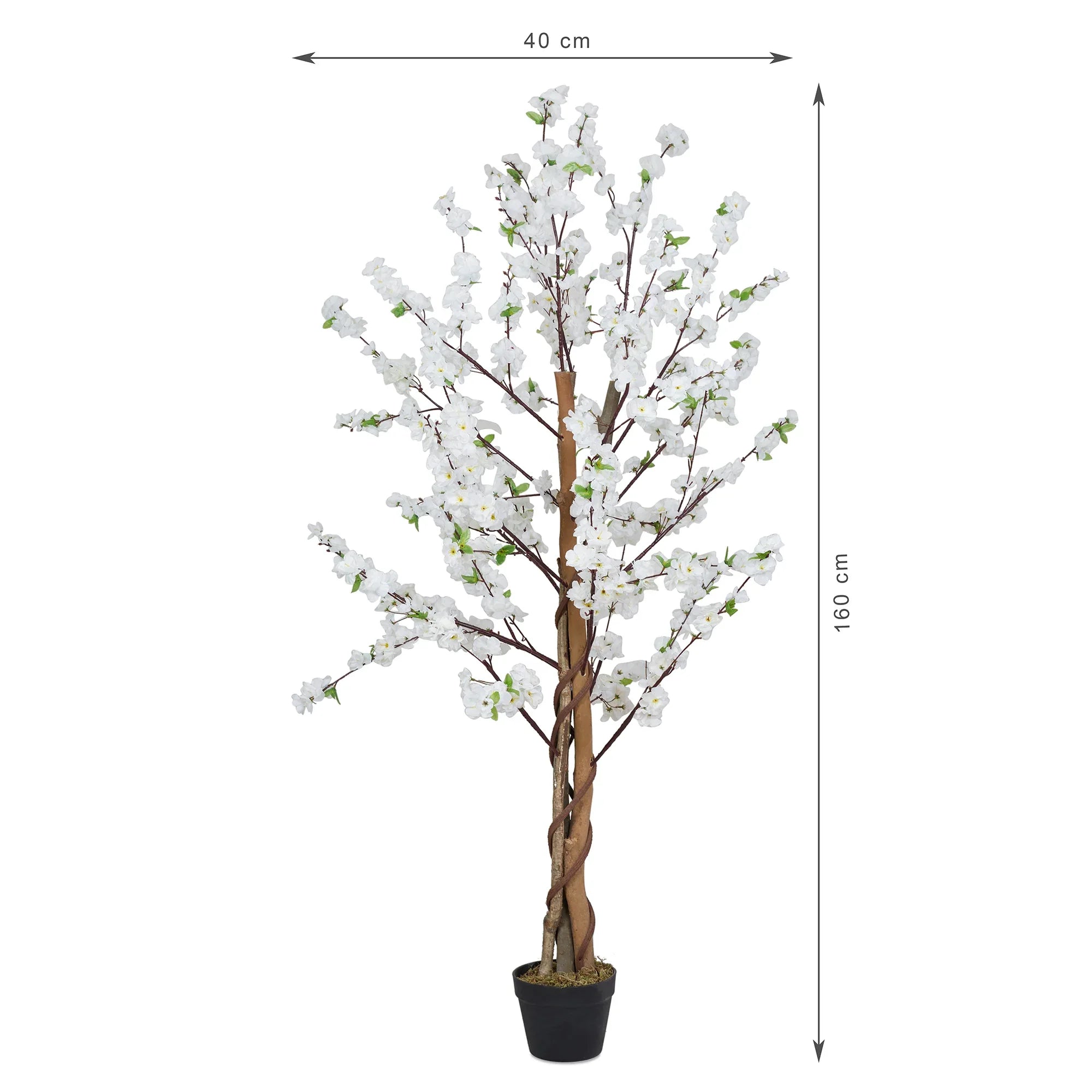 Ilana Artificial Peach Blossom Potted Tree 160Cm in White Colour - HomeTown