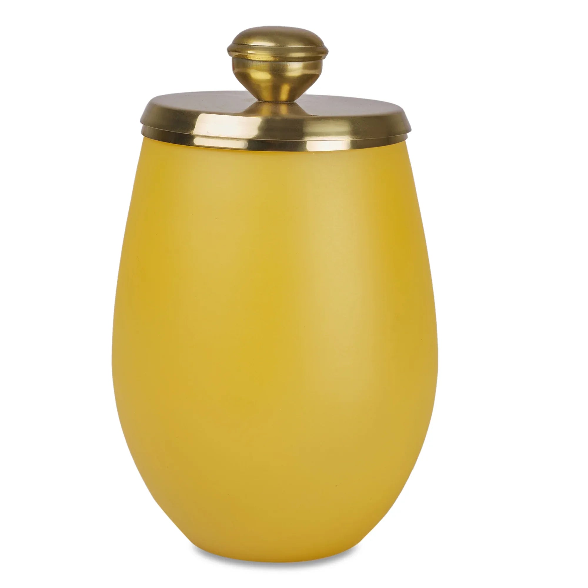 Emilia Glass Frosted Colored Tumbler in Yellow Colour - HomeTown