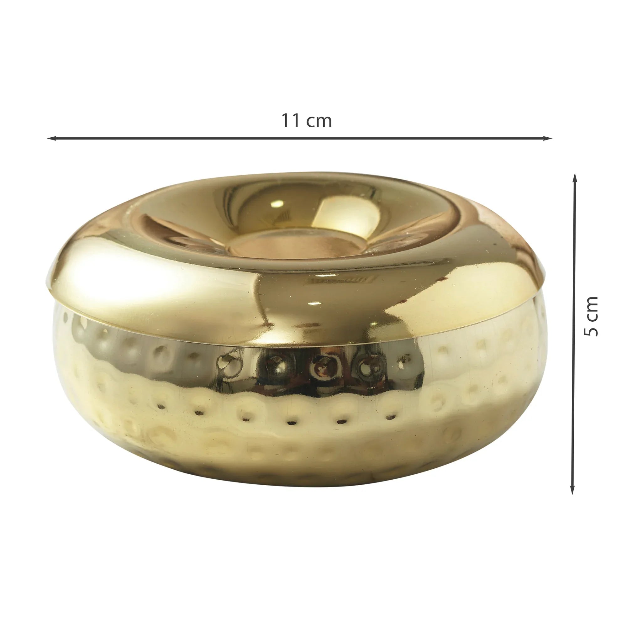 Sapphire Steel with Gold Finish Snack Bowl Set of 7 in Gold Colour - HomeTown