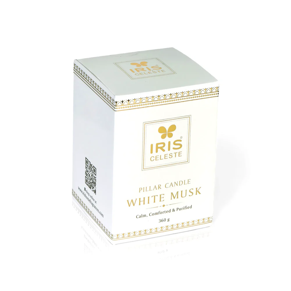 IRIS CELESTE  PILLAR CANDLE  ICAC09012WM