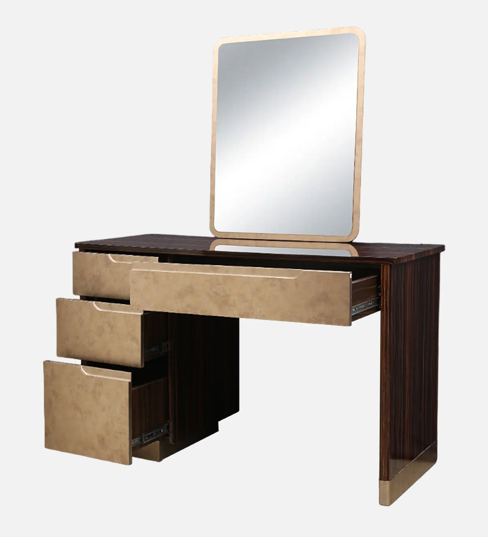 Arabella Dresser With Mirror in Matt Gold Colour - HomeTown