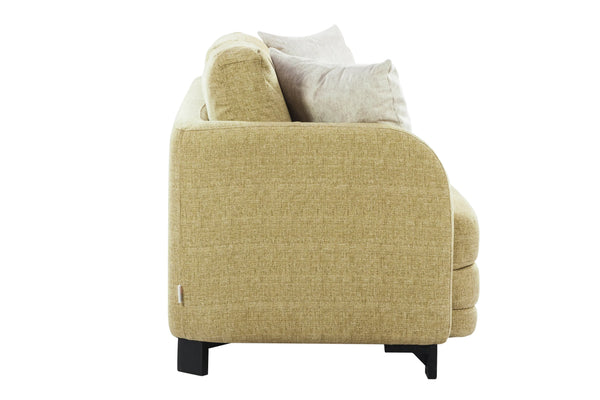 Grace Fabric 4 Seater Sofa Olive dimensions
